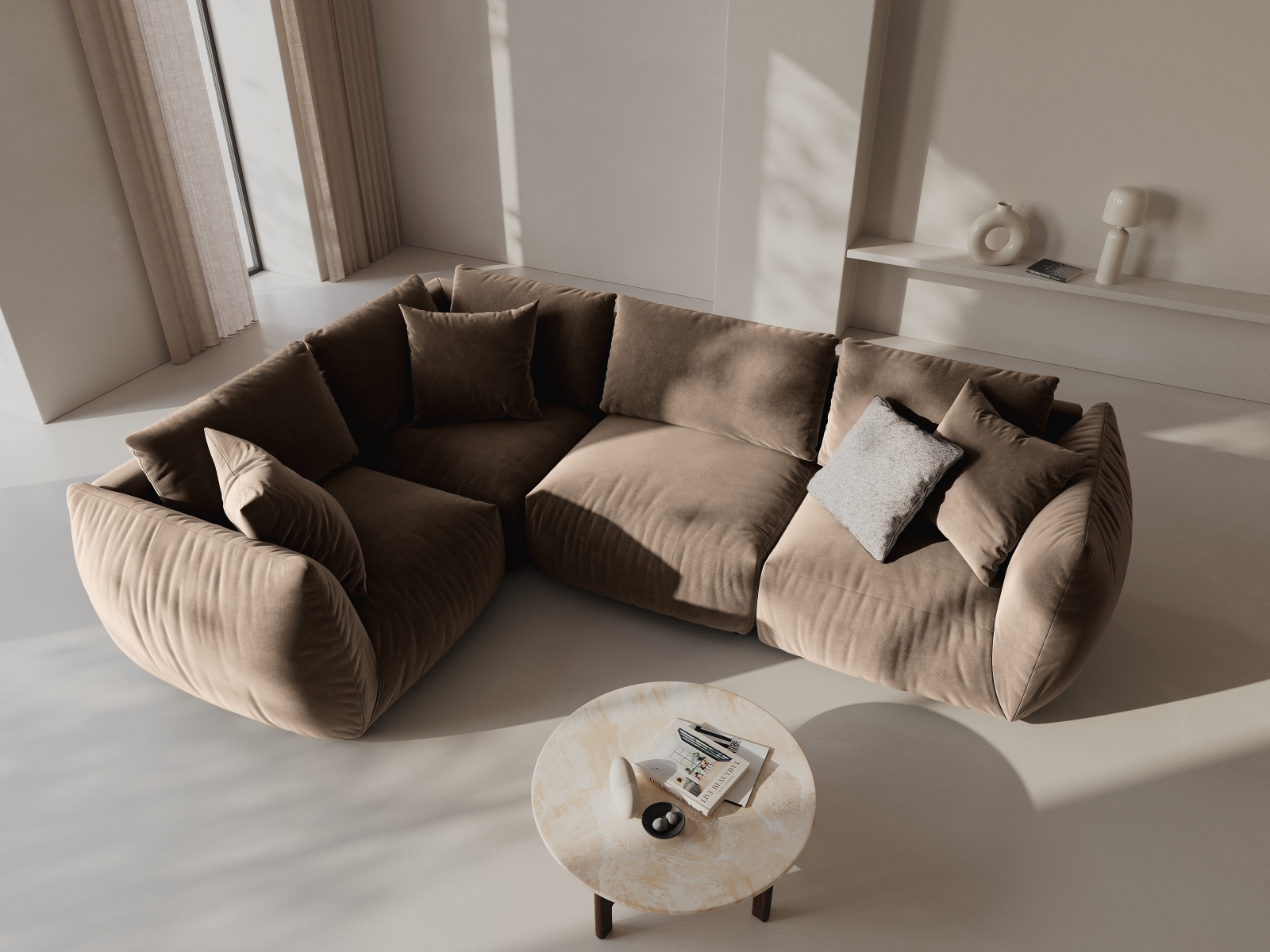 Colțar modular Ruvmone 109 (Casino Taupe)