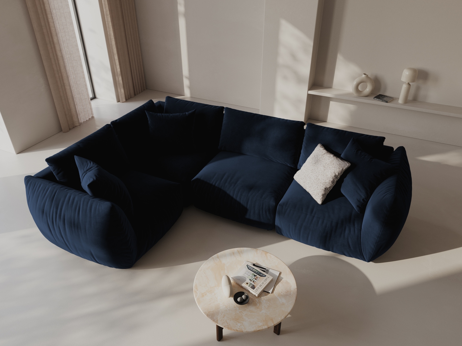 Colțar modular Ruvmone 109 (Casino Deep Blue)
