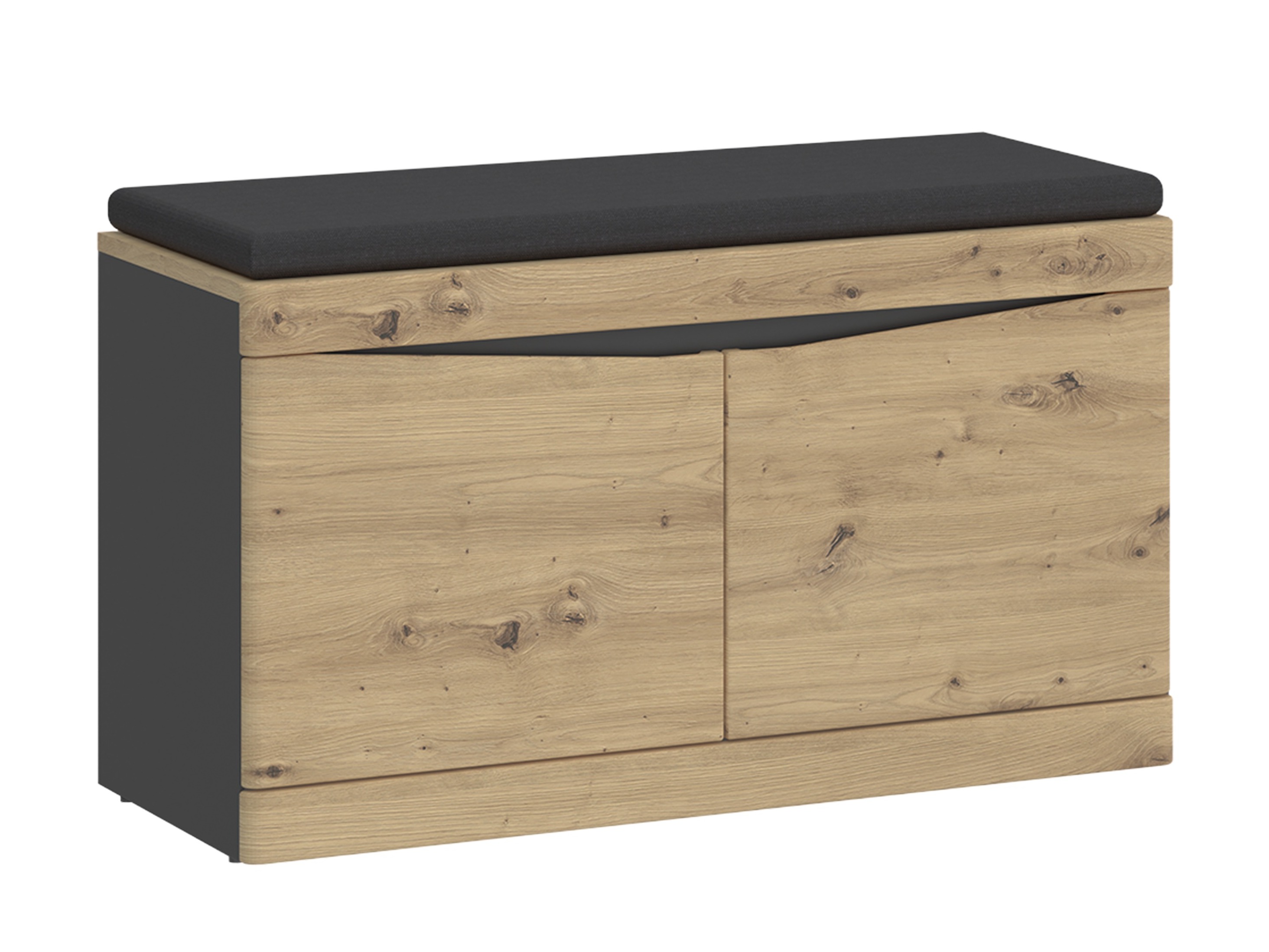 Dulap pantofi Ontario 146 (Stejar artizan + Antracit)