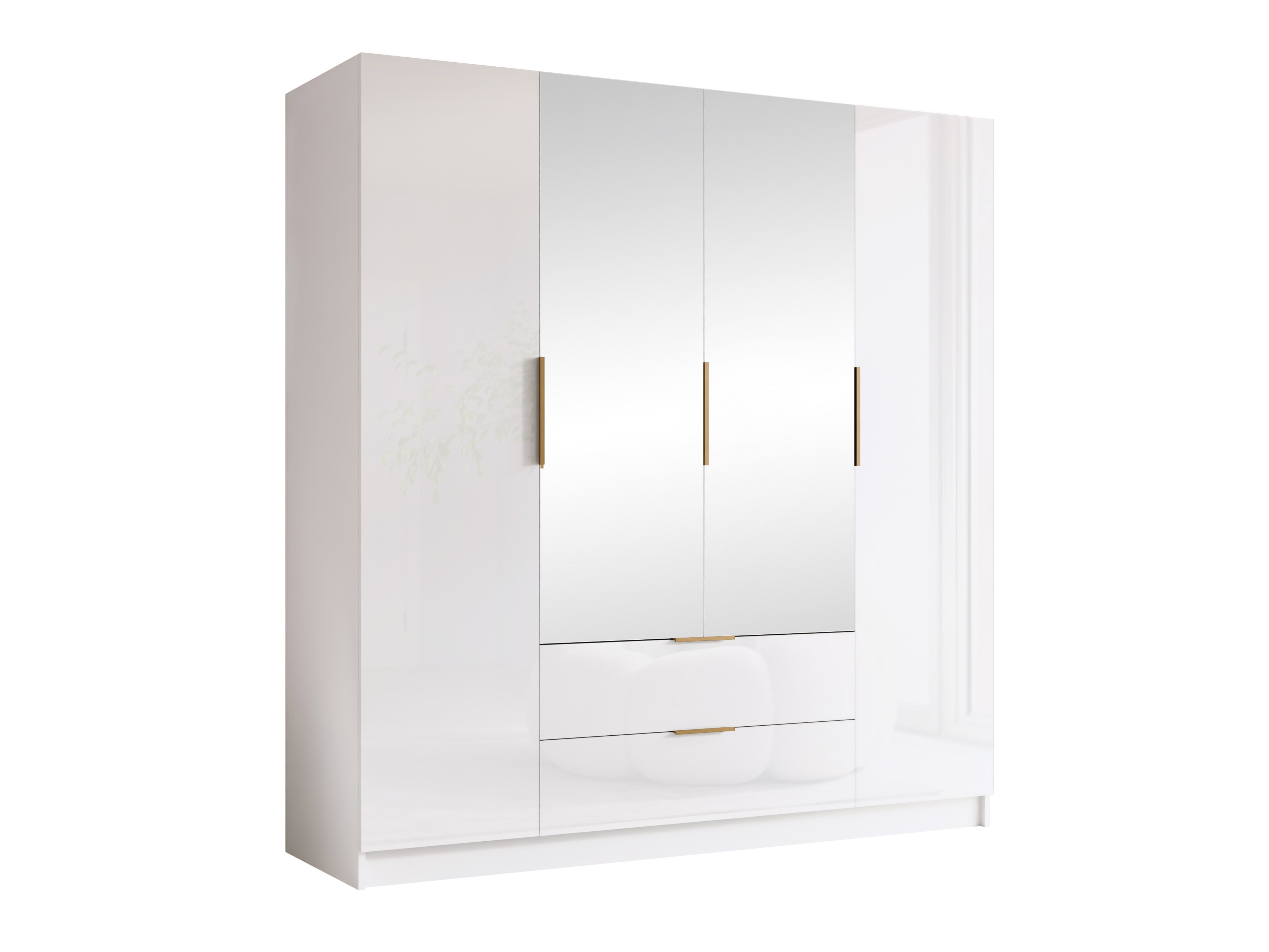 Dulap Closico Cadron II (Alb + Alb lucios)