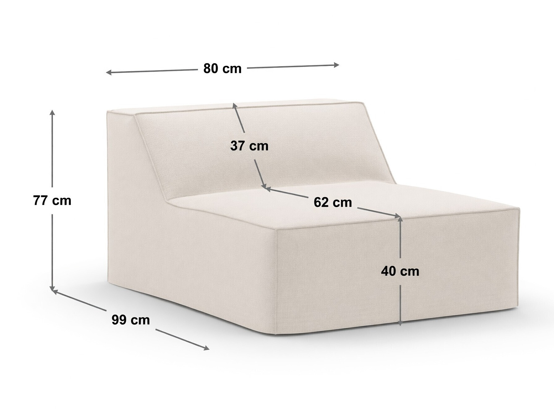 Fotoliu modular Lomcalu 129 (Bluvel 77)