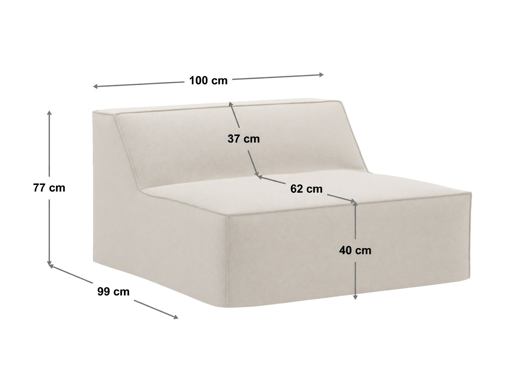Fotoliu modular Lomcalu 130 (Lins 04)