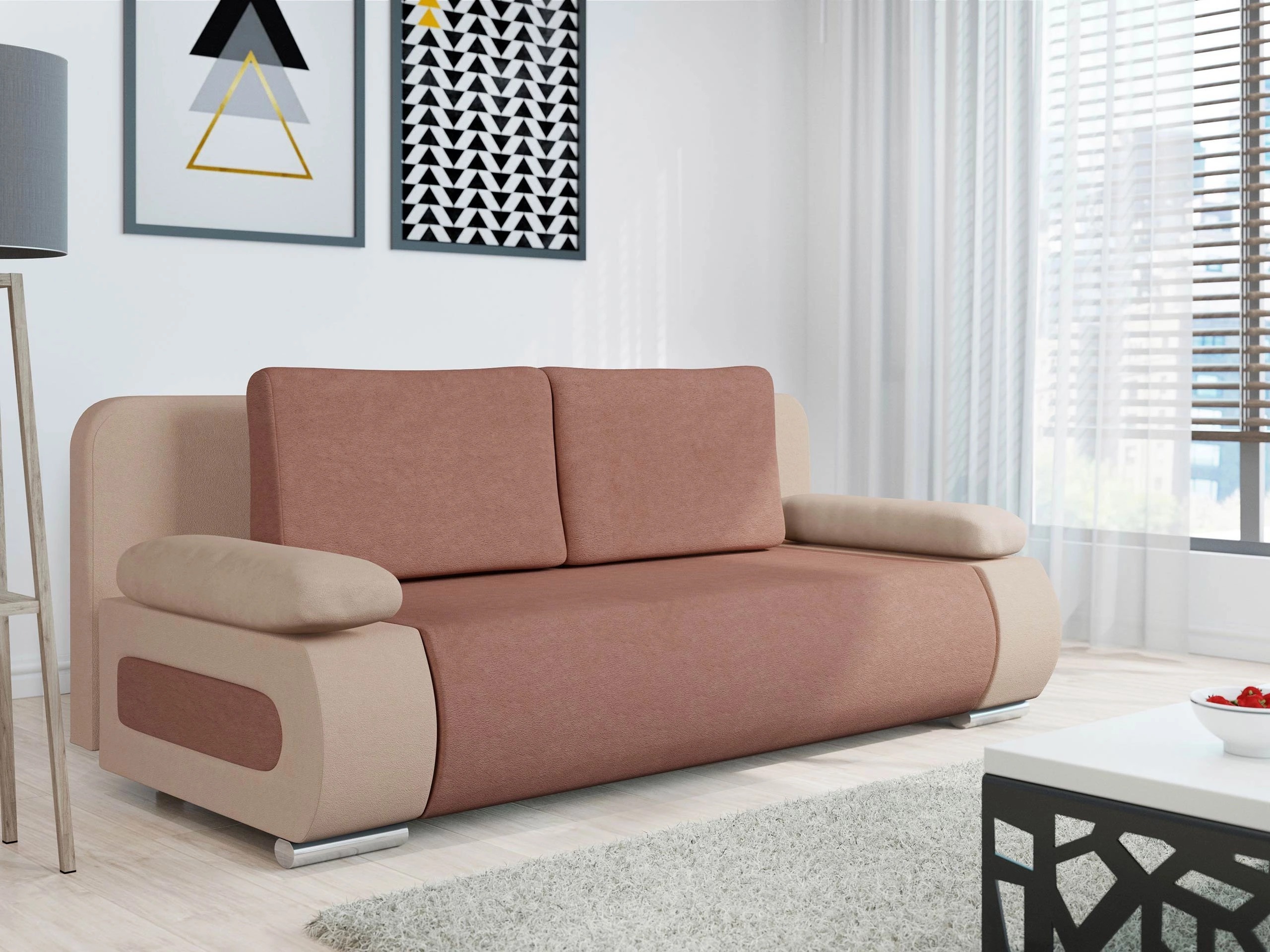 Canapea extensibilă Comfivo Pudor (Uttario Velvet 2956 + Uttario Velvet 2955)