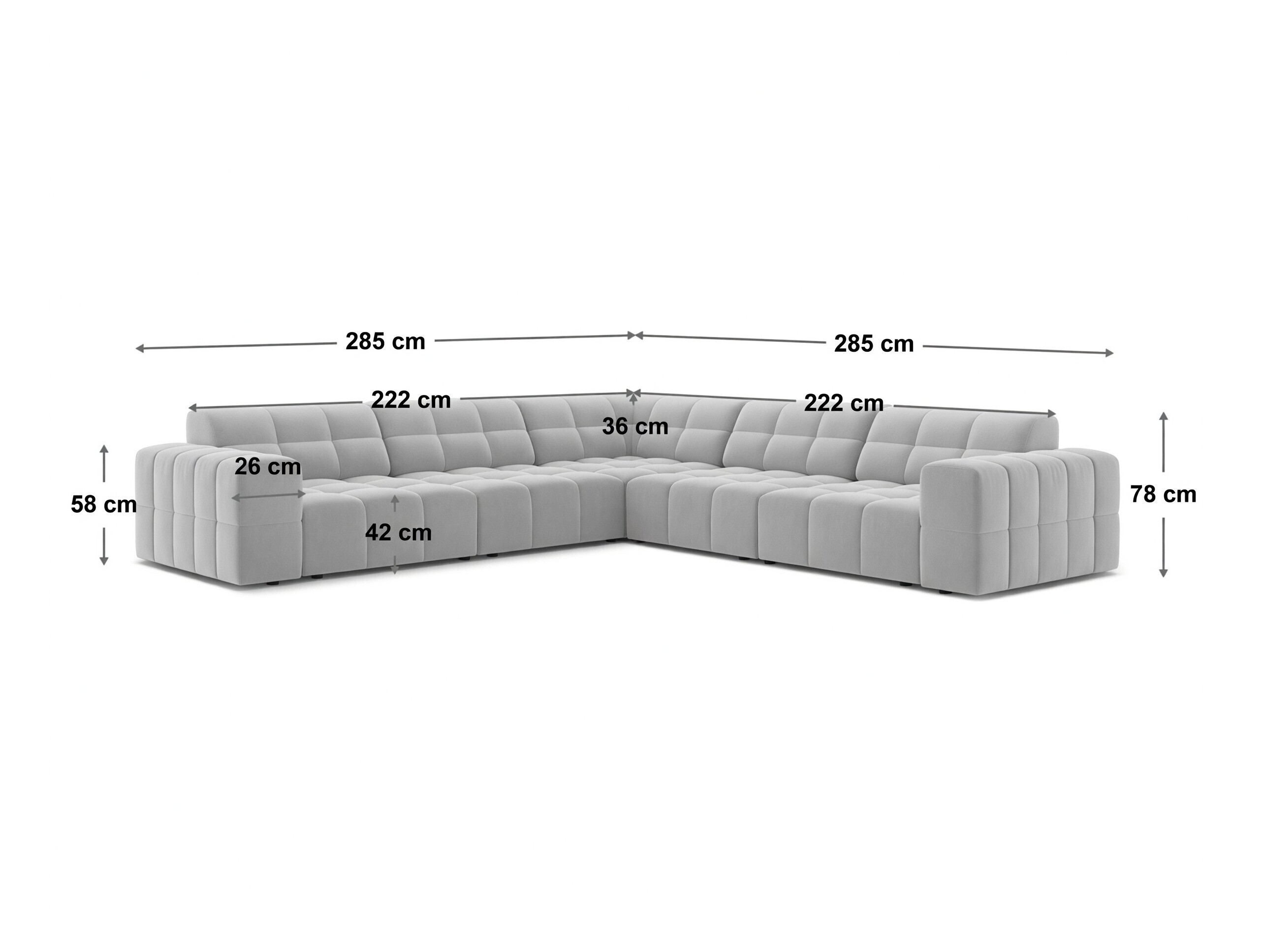 Colțar modular Somelo 104 (Bluvel 86)