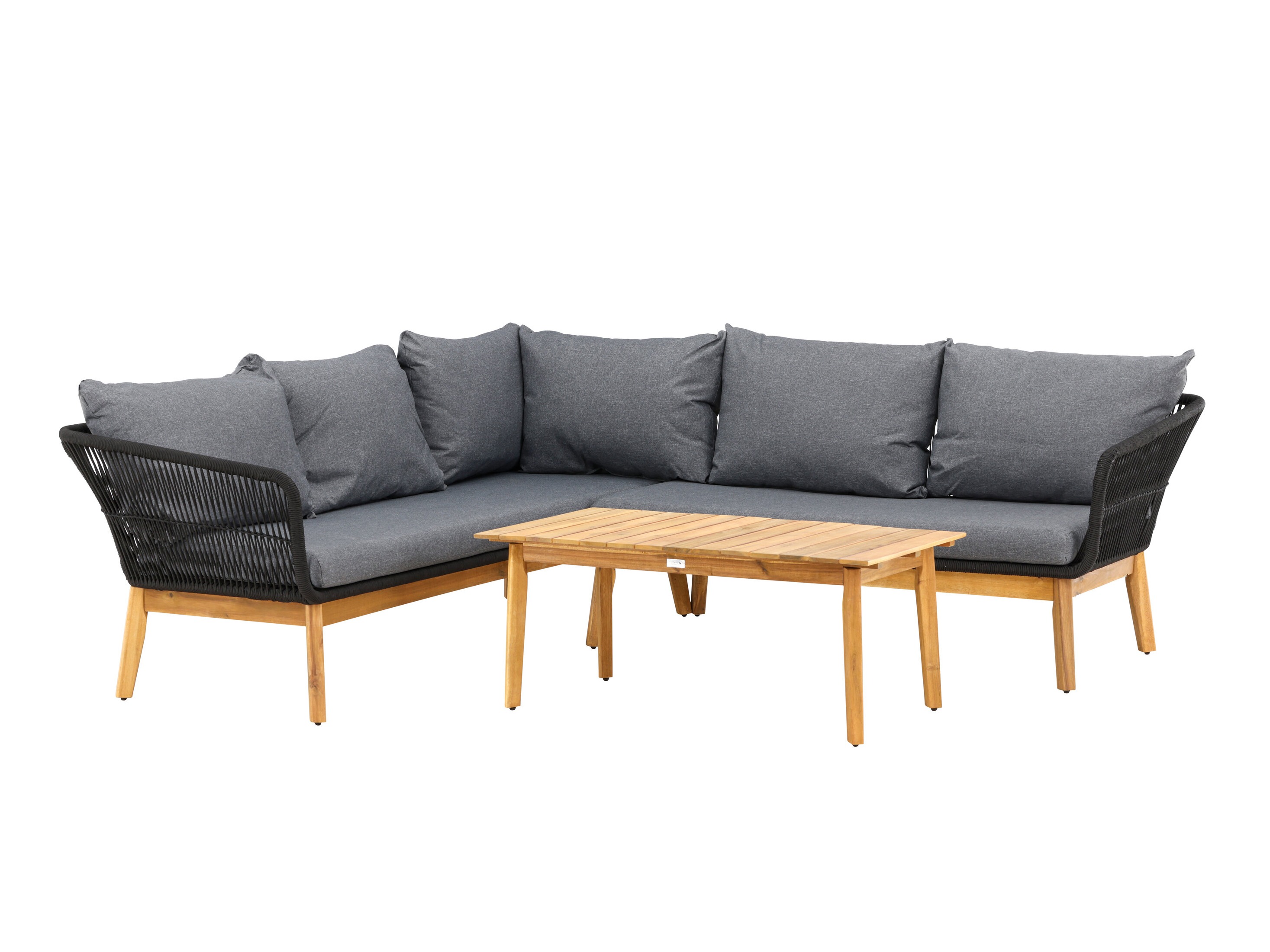 Set mobilier de exterior Dallas 1085 (Salcâm + Negru)