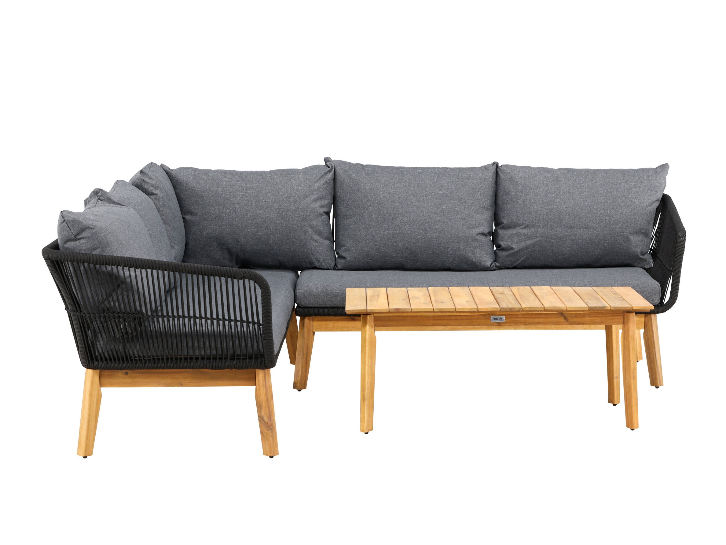 Set mobilier de exterior Dallas 1085 (Salcâm + Negru)