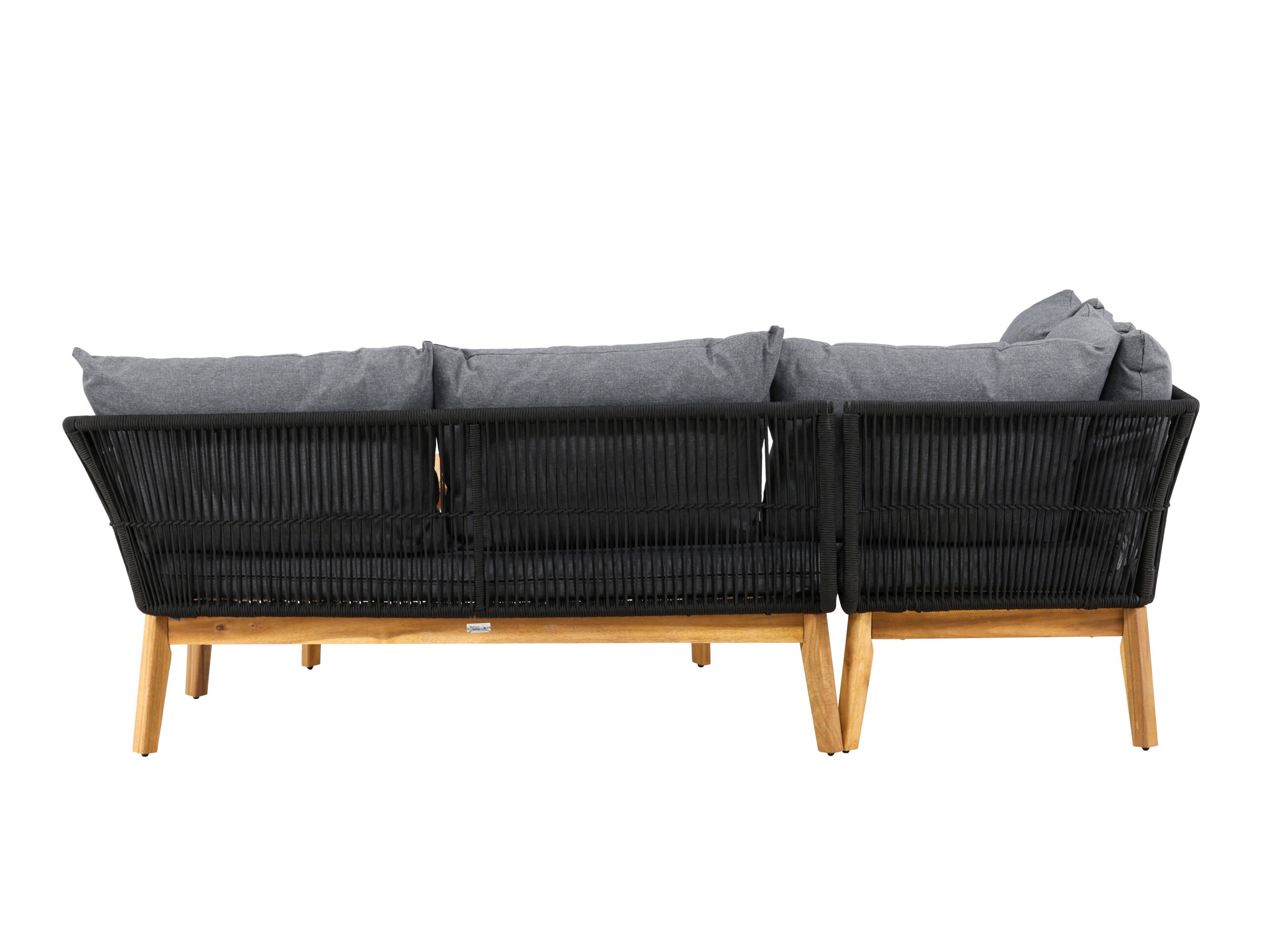 Set mobilier de exterior Dallas 1085 (Salcâm + Negru)