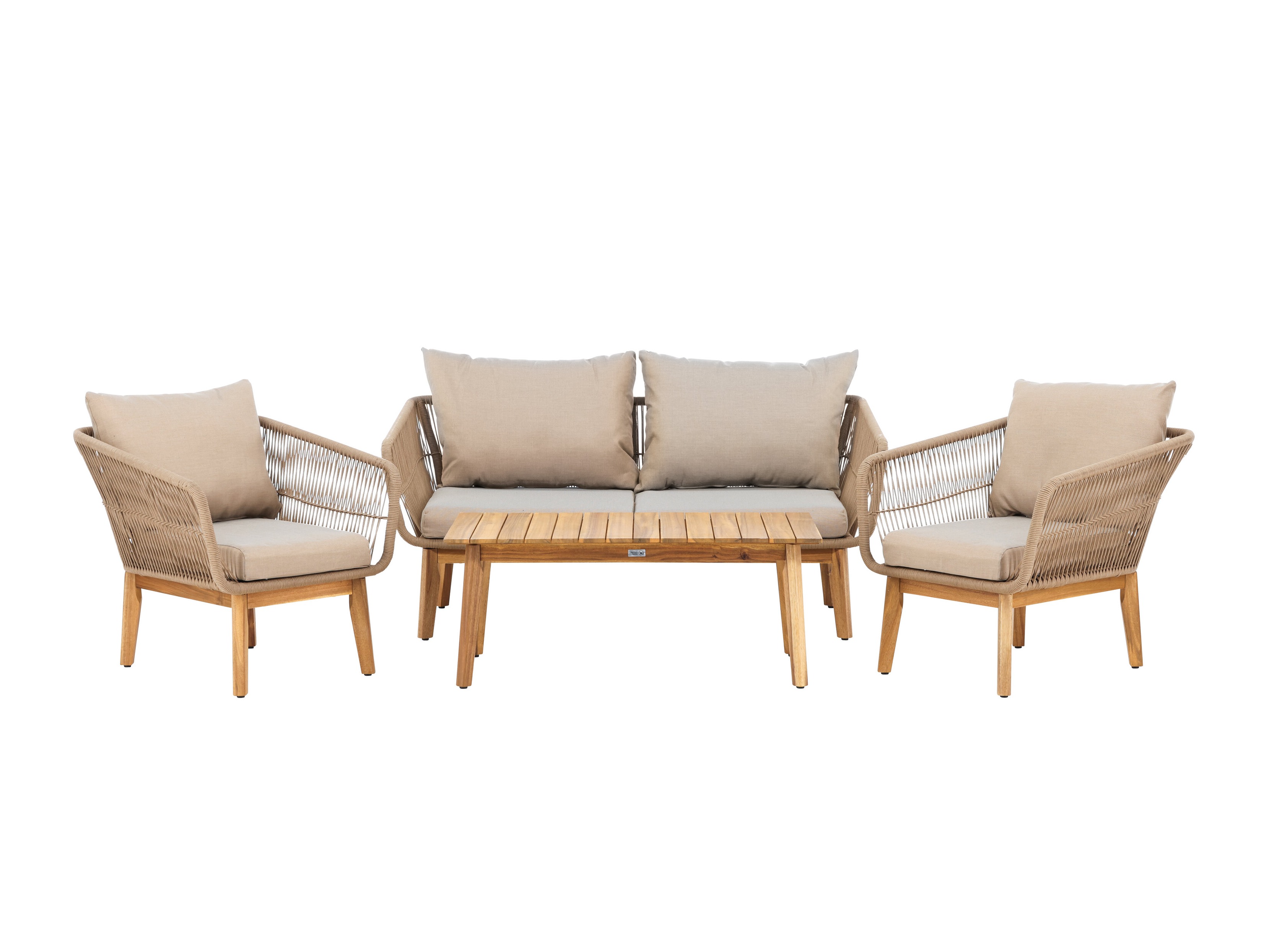 Set mobilier de exterior Dallas 661 (Bej deschis + Salcâm)