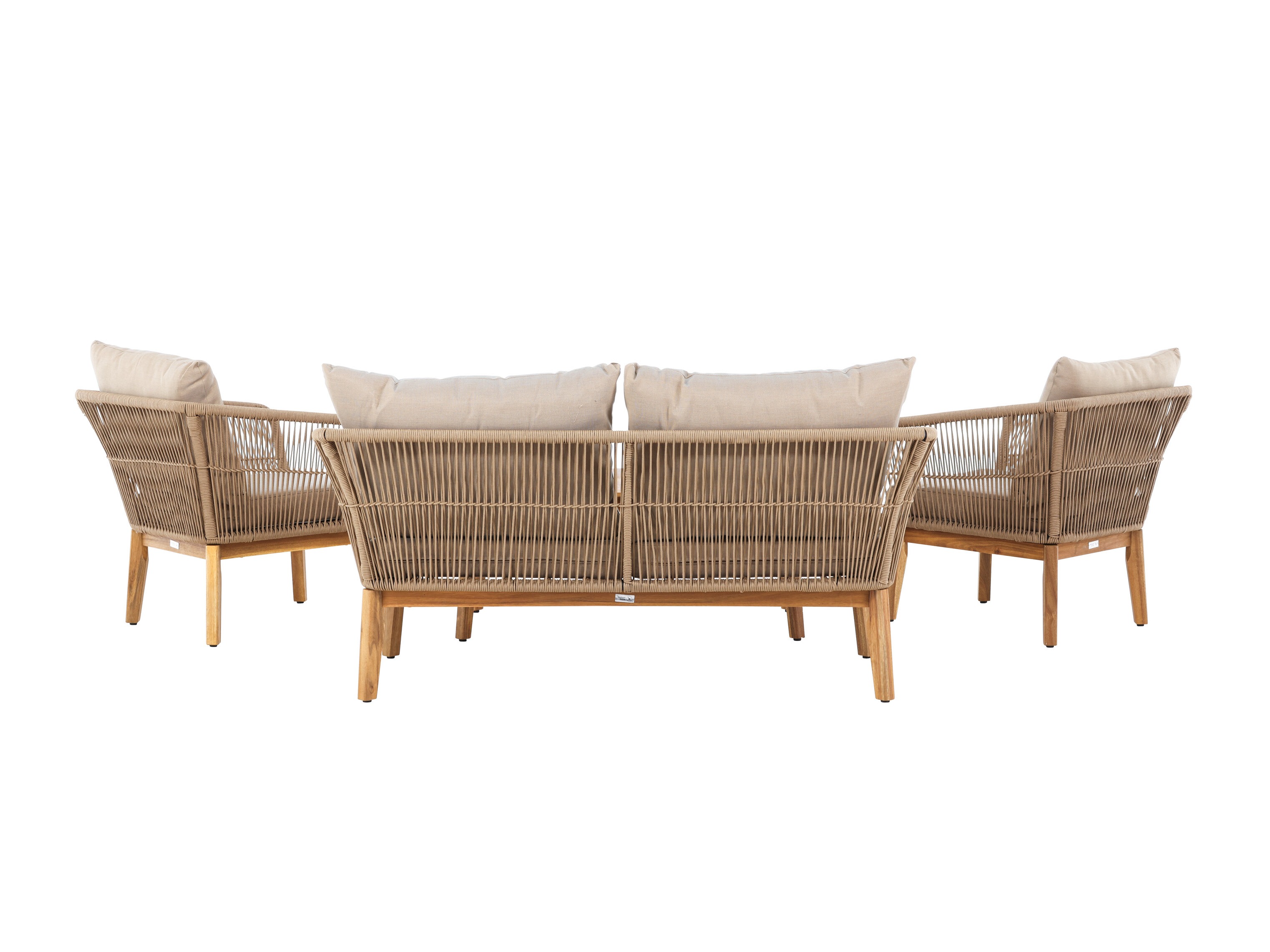 Set mobilier de exterior Dallas 661 (Bej deschis + Salcâm)