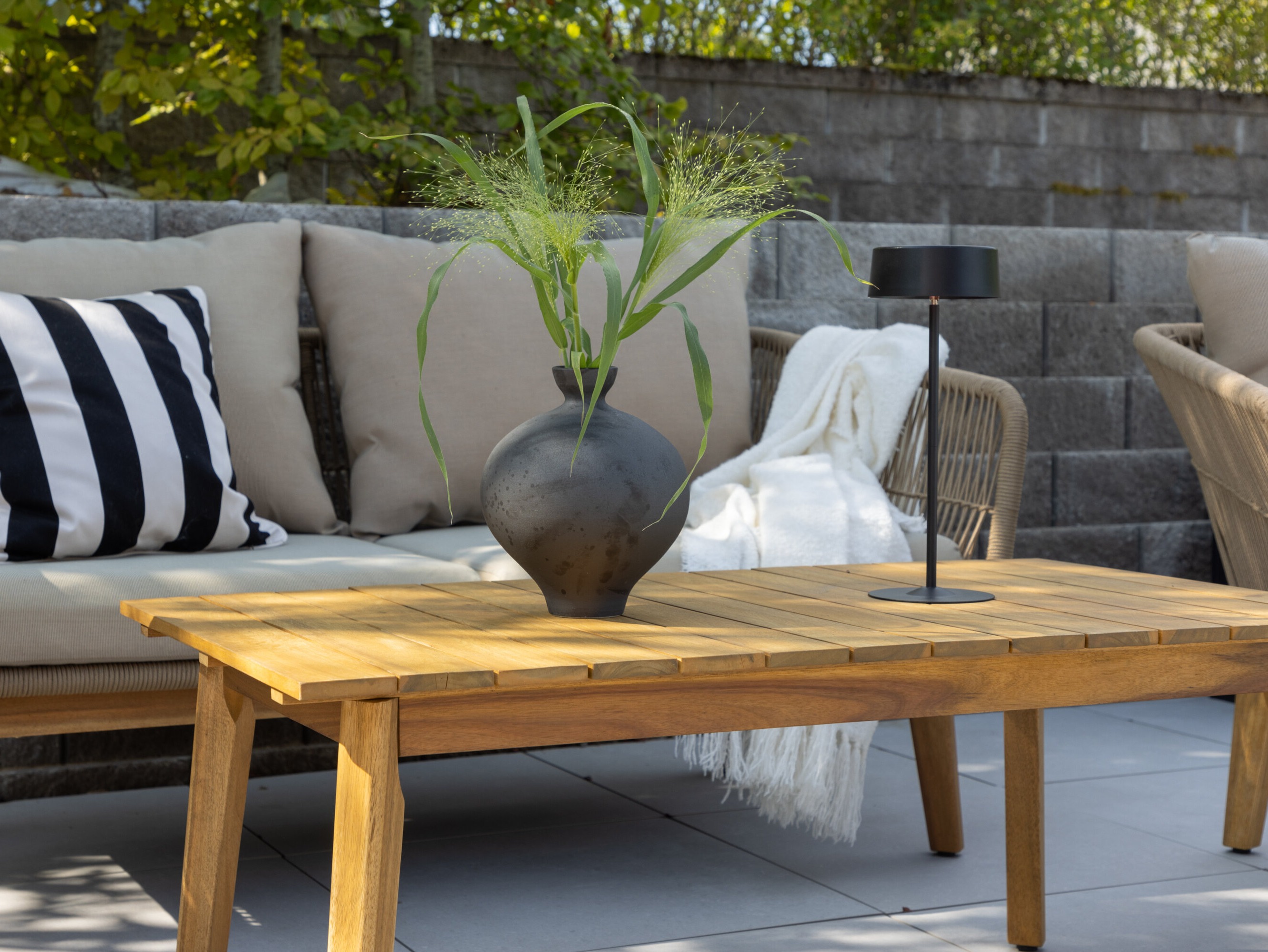 Set mobilier de exterior Dallas 661 (Bej deschis + Salcâm)
