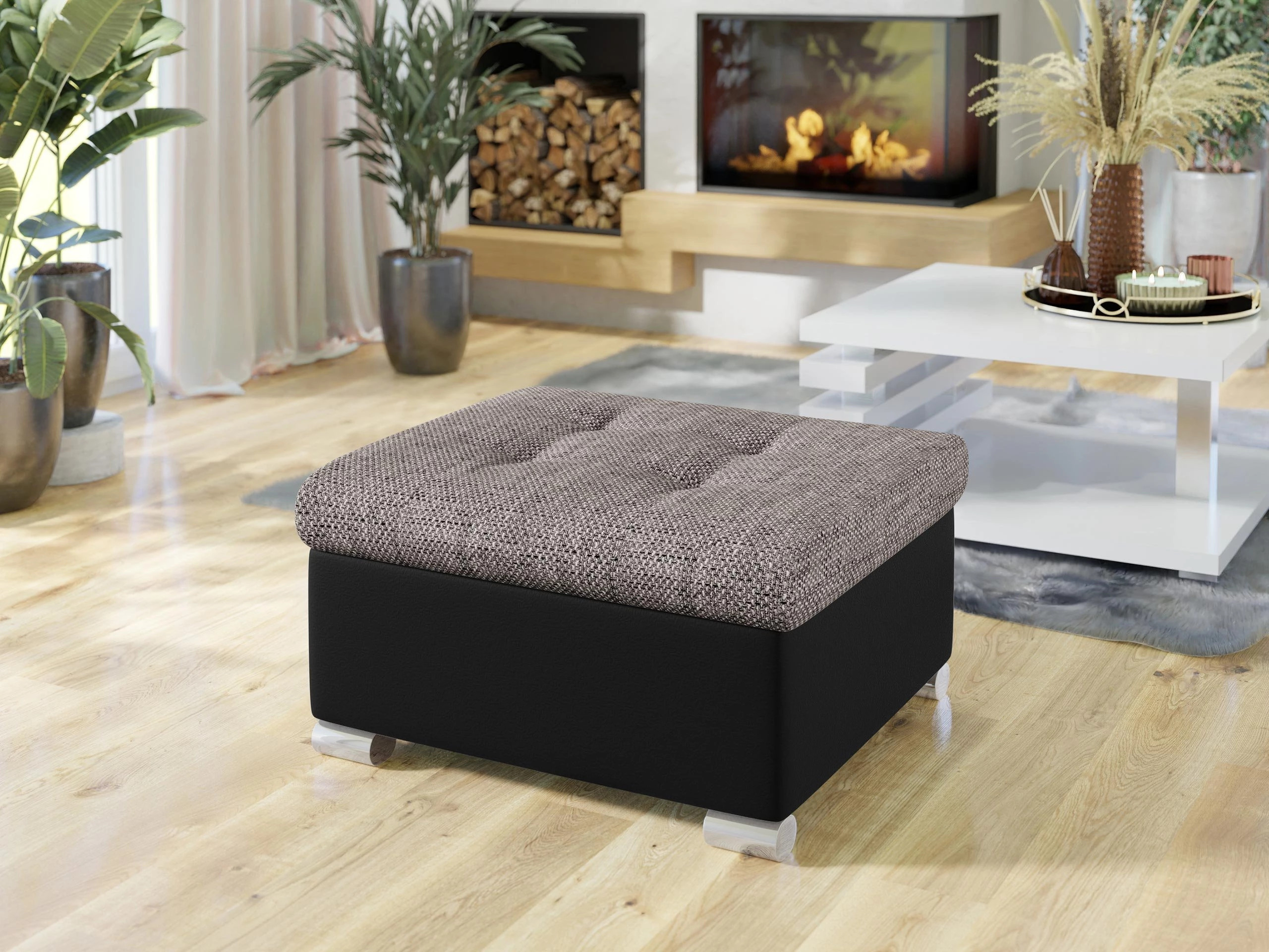 Taburet tapițat Comfivo Gemma (Soft 011 + Lawa 05)