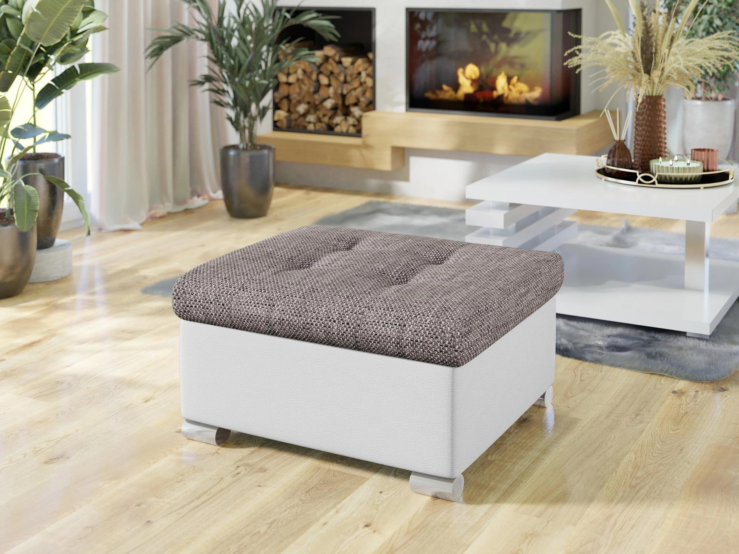 Taburet tapițat Comfivo Gemma (Soft 017 + Lawa 05)