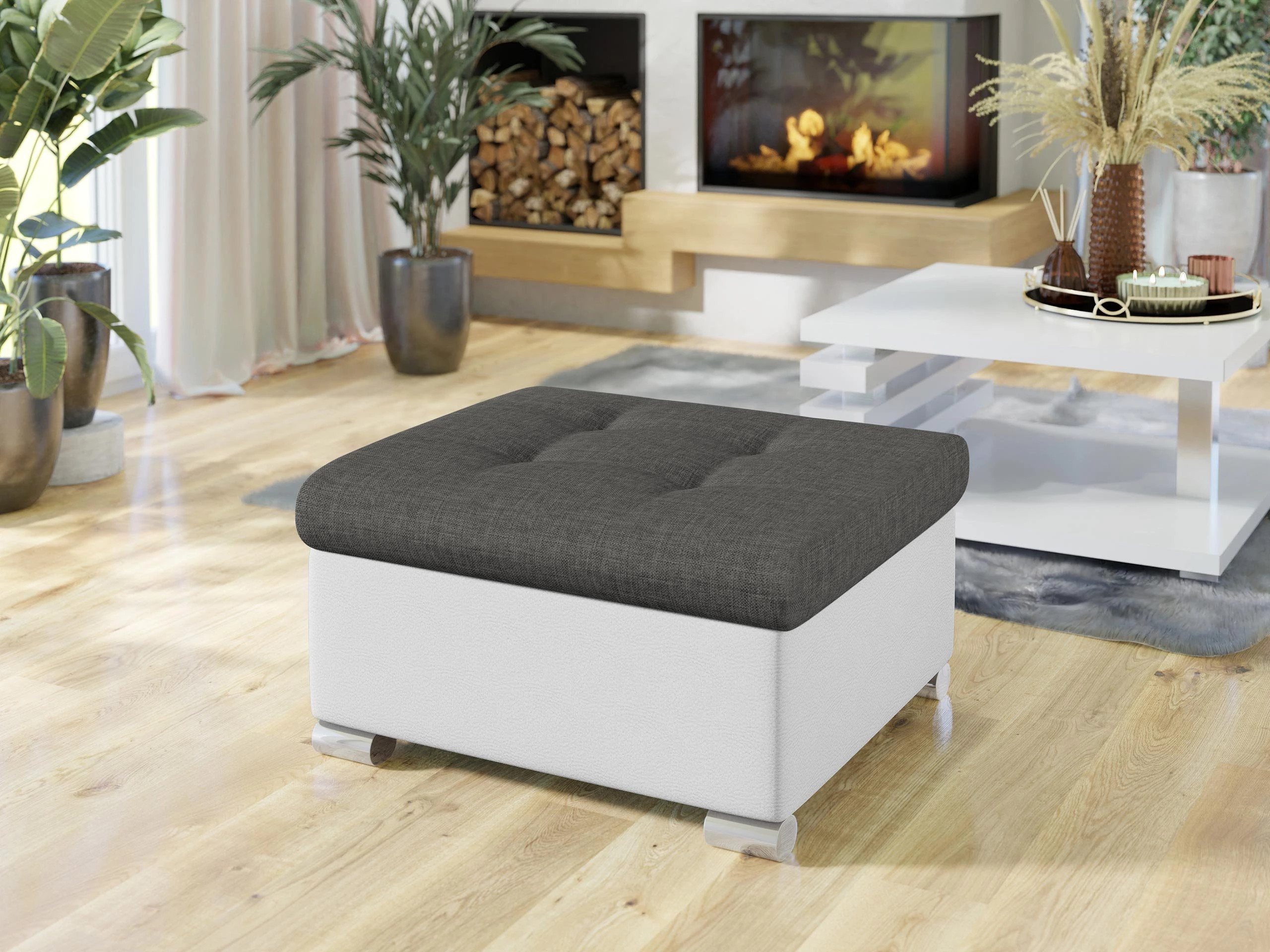 Taburet tapițat Comfivo Gemma (Soft 017 + Lux 06)