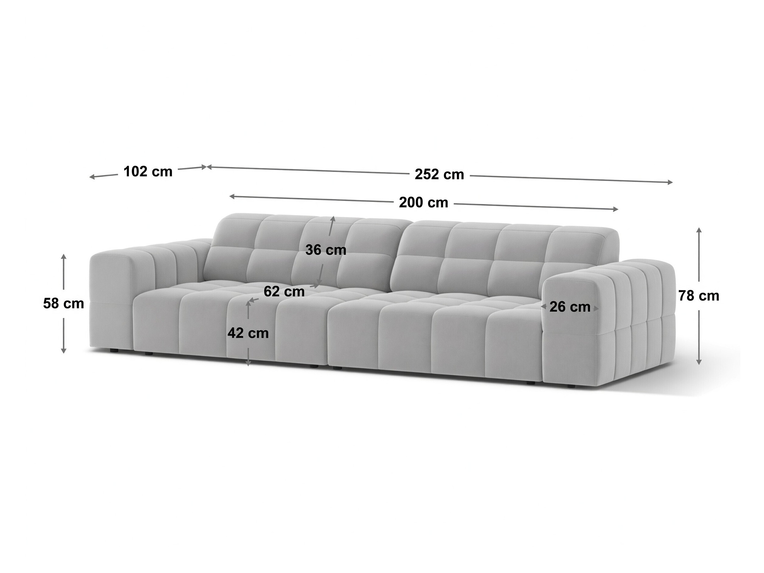 Canapea modulară Somelo 105 (Bluvel 68)
