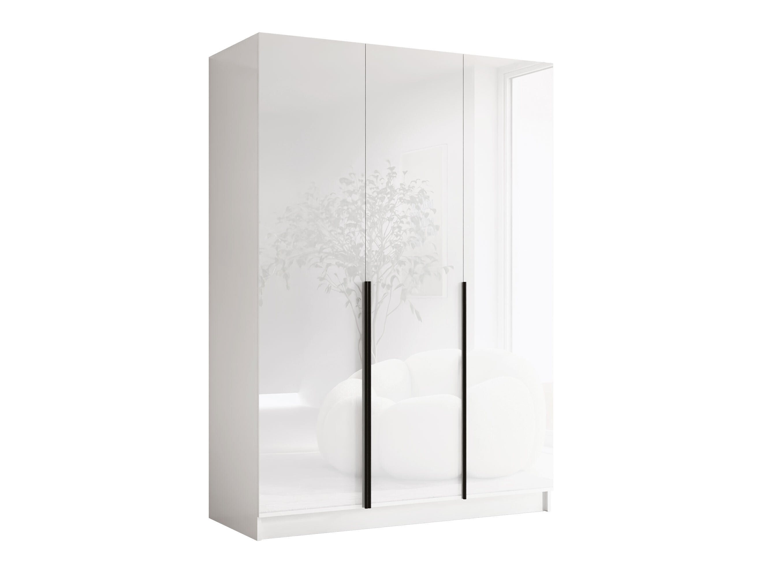 Dulap Closico Decoron I (Alb lucios + Negru)