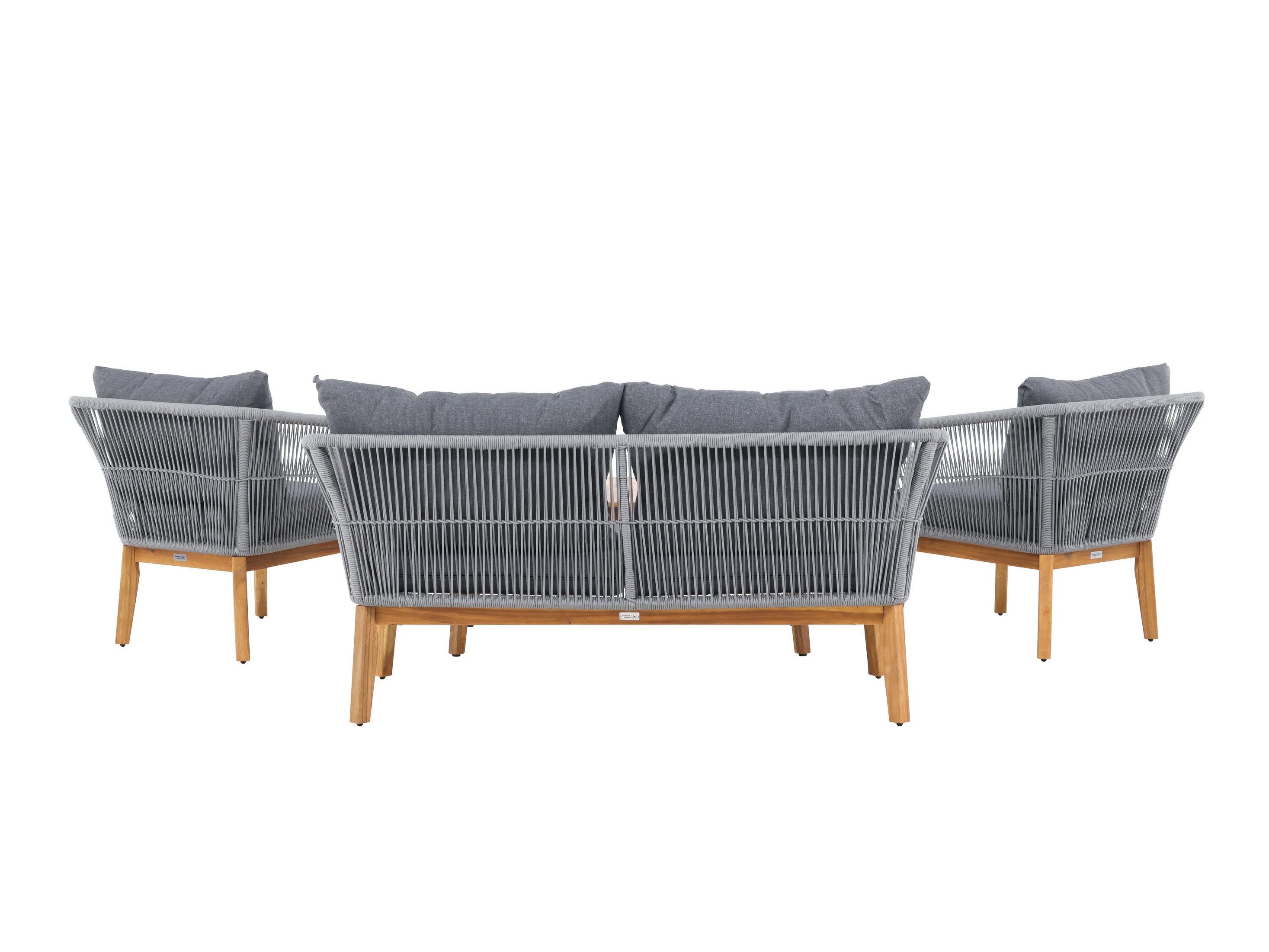 Set mobilier de exterior Dallas 661 (Gri + Salcâm)