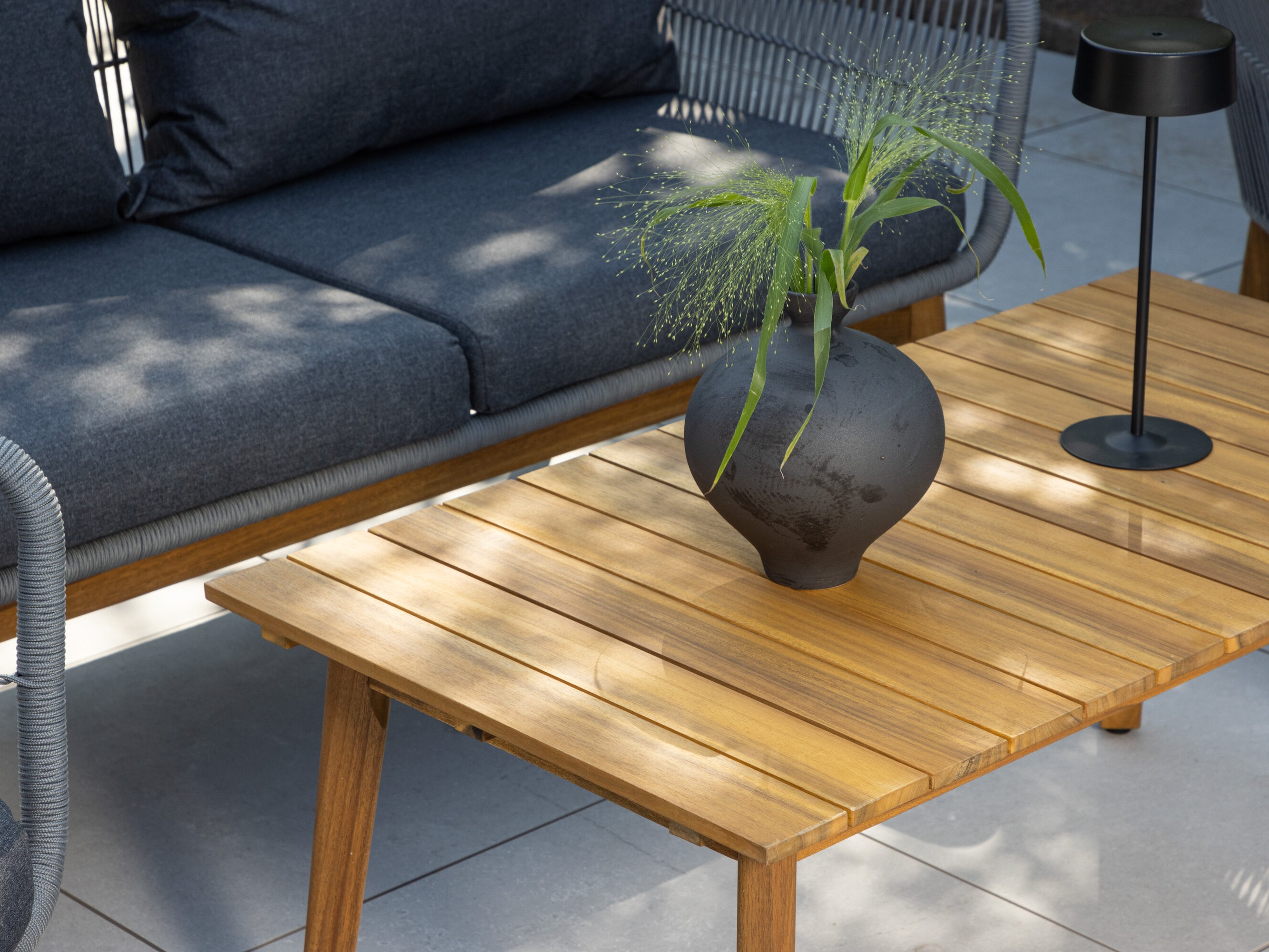Set mobilier de exterior Dallas 661 (Gri + Salcâm)