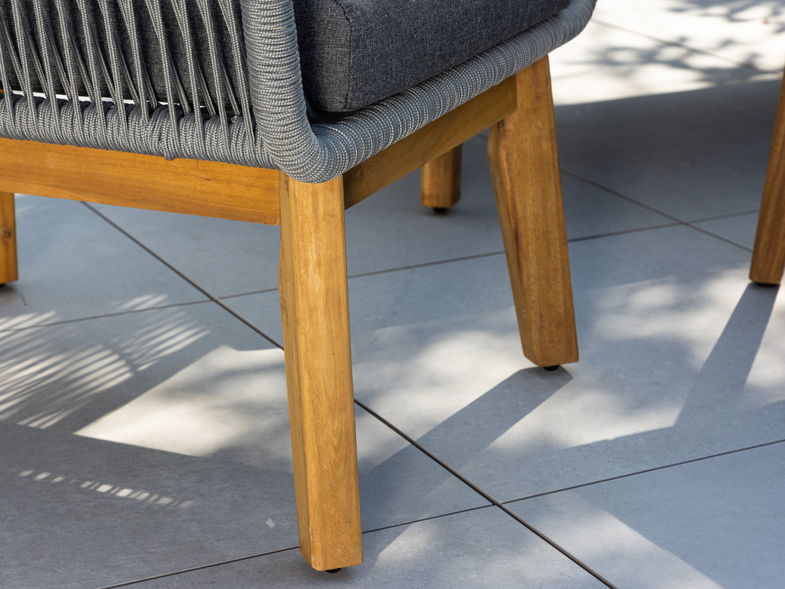 Set mobilier de exterior Dallas 661 (Gri + Salcâm)