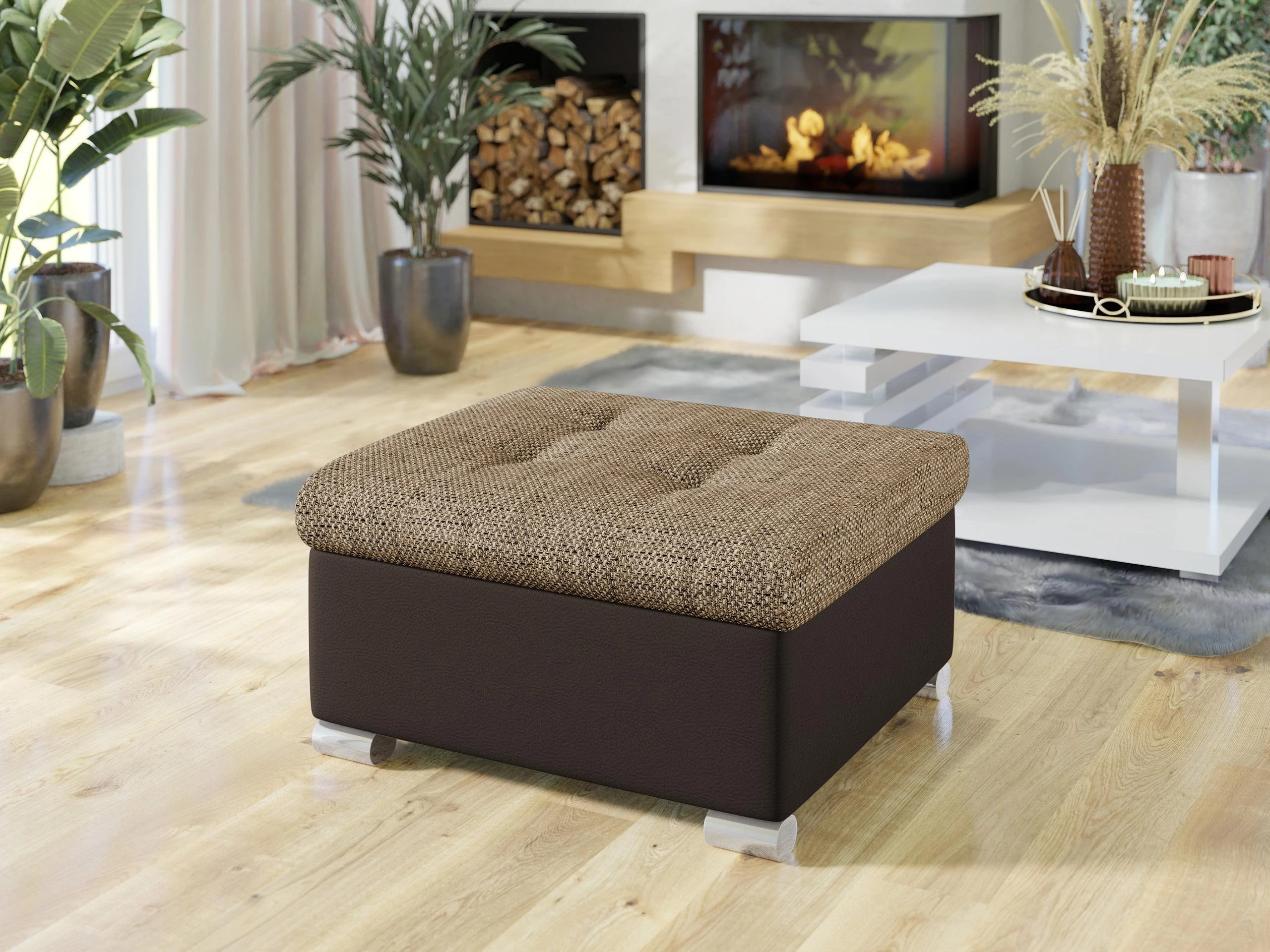 Taburet tapițat Comfivo Gemma (Soft 066 + Lawa 02)