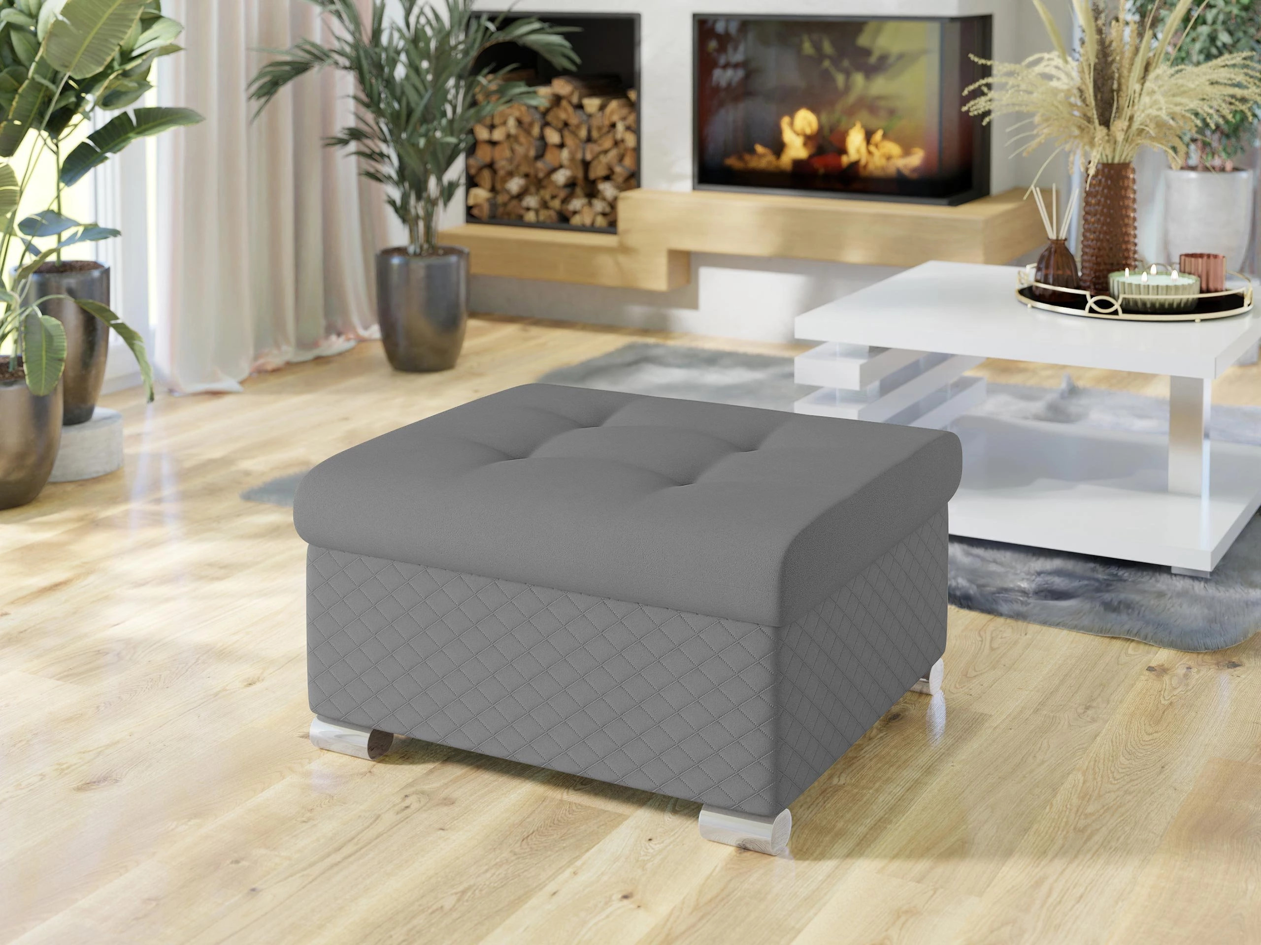Taburet tapițat Comfivo Gemma (Catifea 2972-U03 + Uttario Velvet 2972)