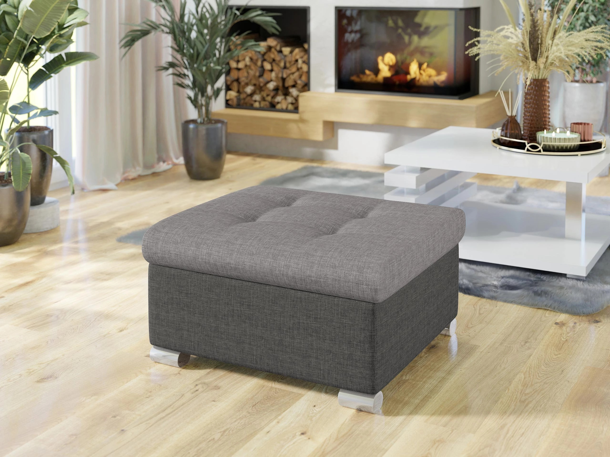 Taburet tapițat Comfivo Gemma (Lux 06 + Lux 05)