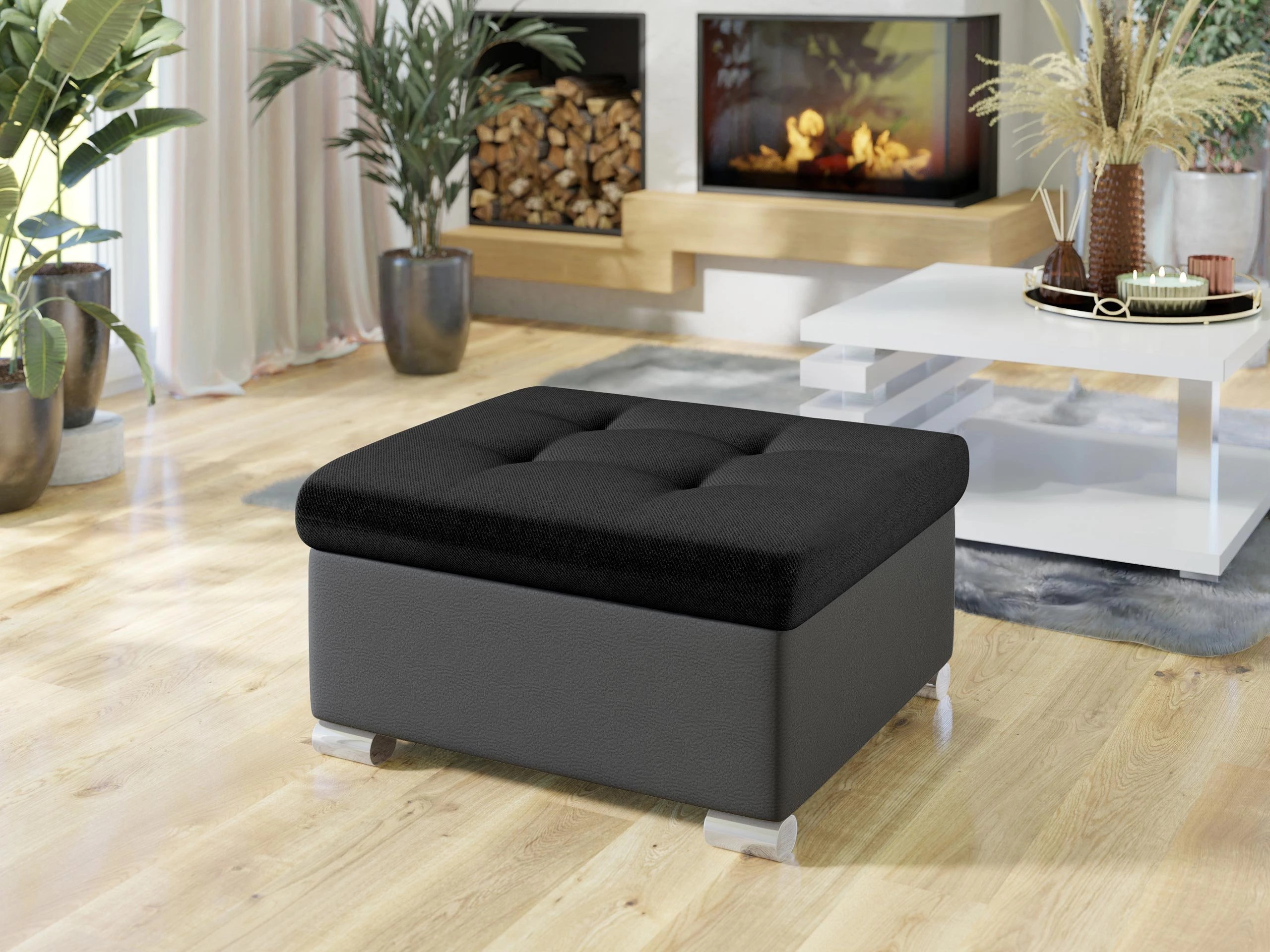 Taburet tapițat Comfivo Gemma (Soft 029 + Kronos 07)