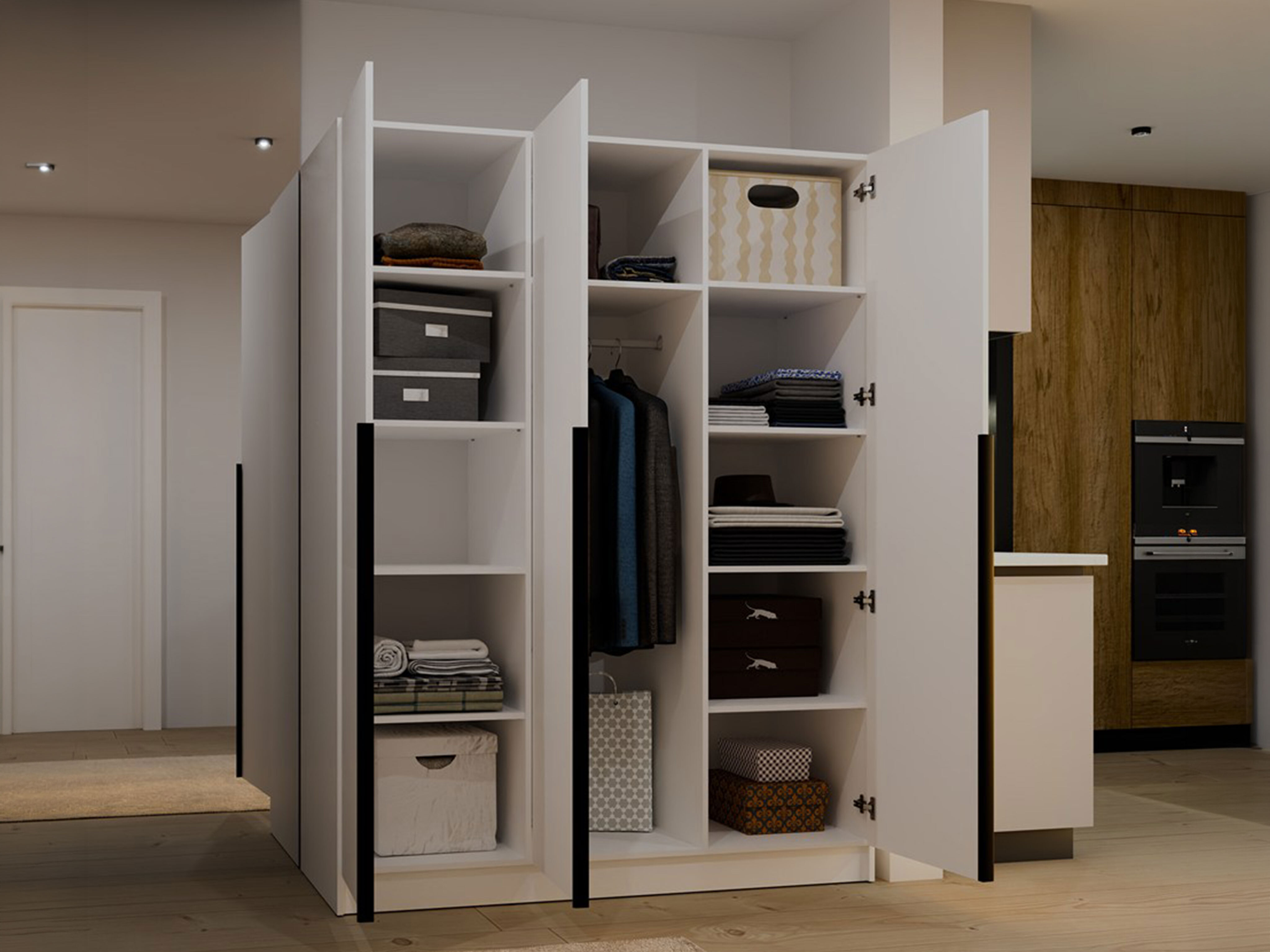 Dulap Mandeville 369 (Alb + Negru)