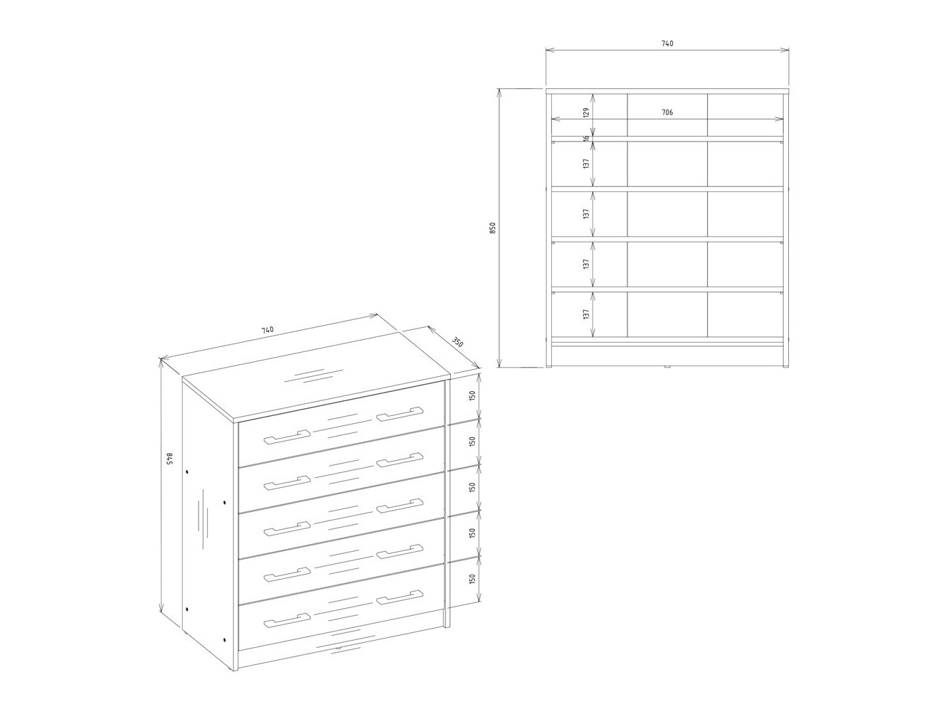 Dulap pantofi Mandeville 372 (Stejar artizan + Antracit)