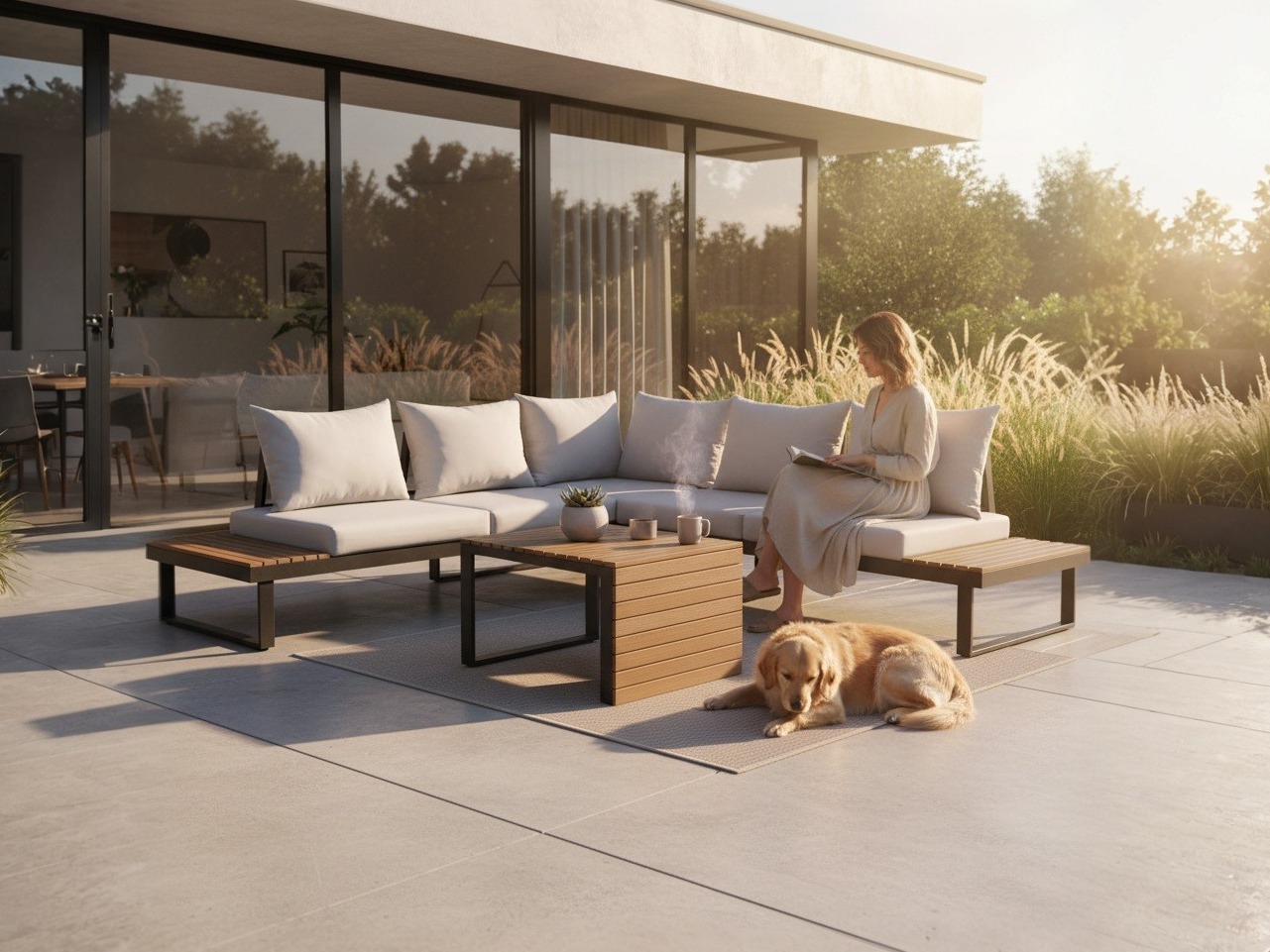 Set mobilier de exterior Mandeville 374