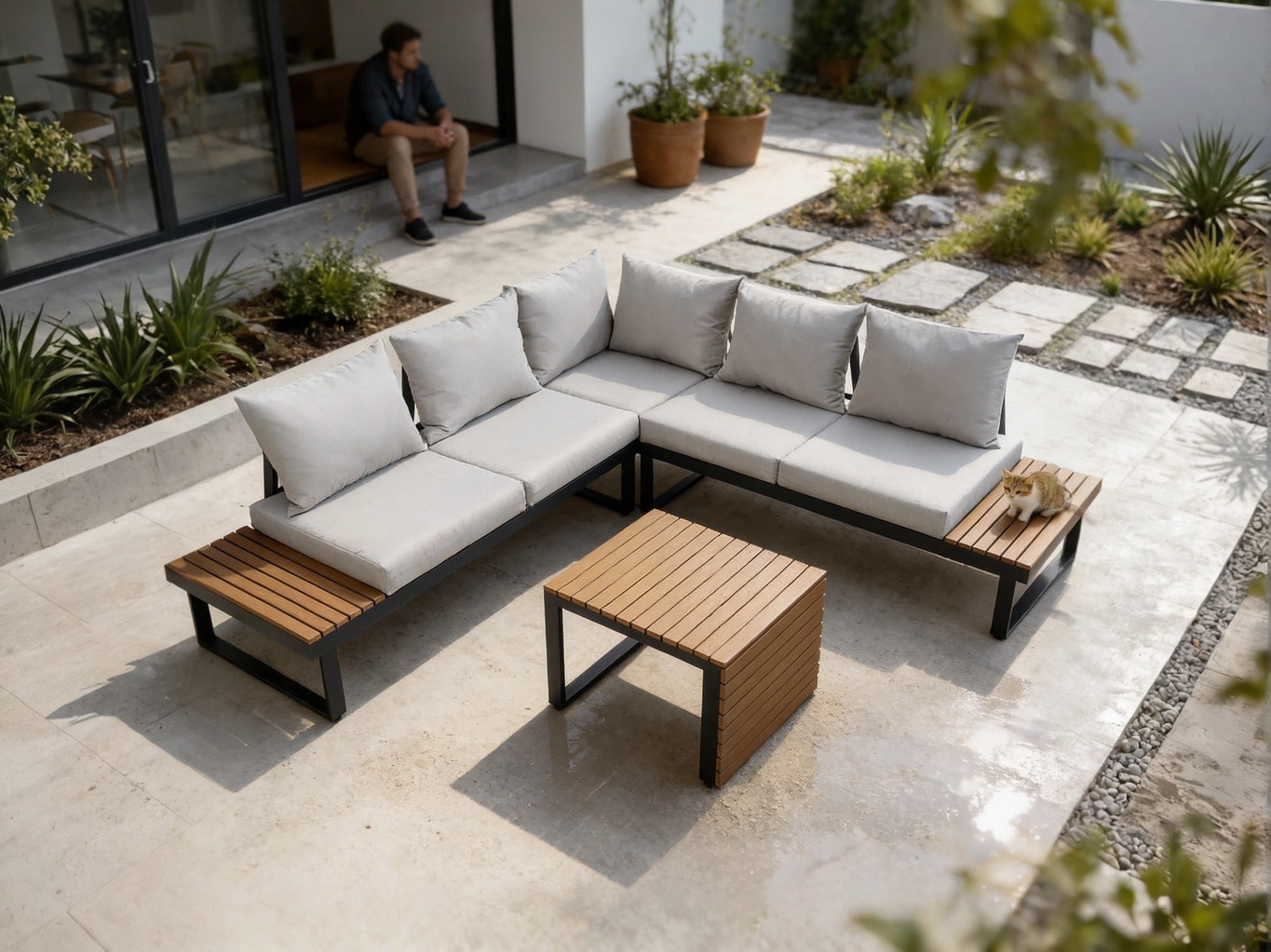 Set mobilier de exterior Mandeville 374