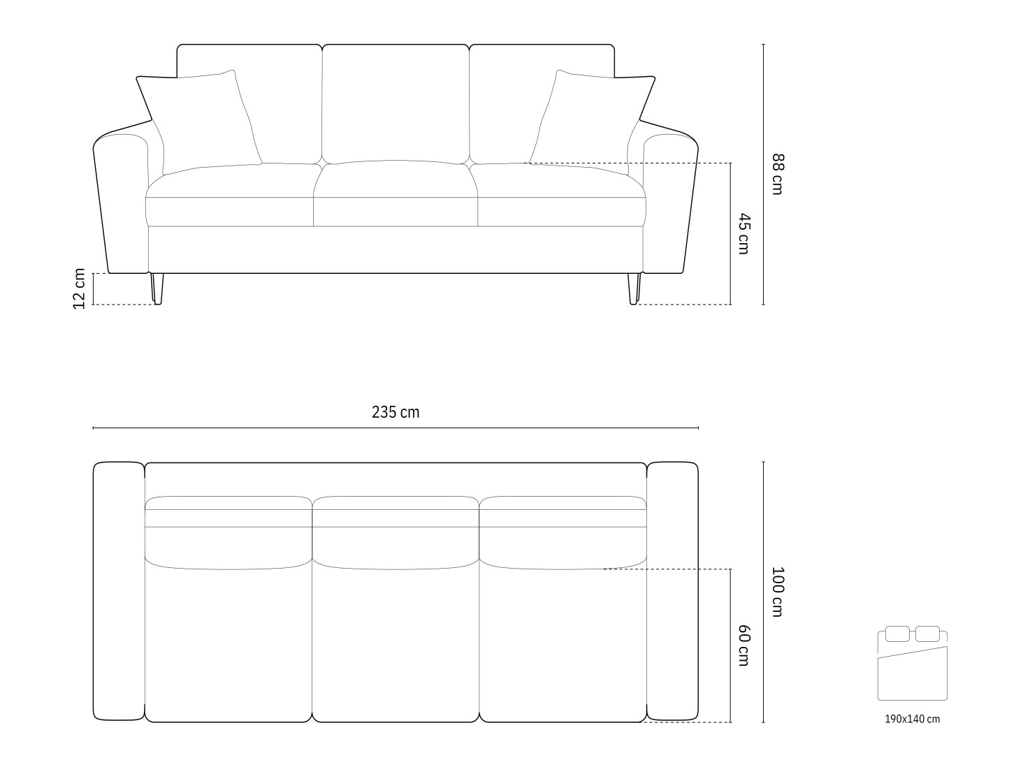 Canapea extensibilă Lomveso 105 (Riviera 21)
