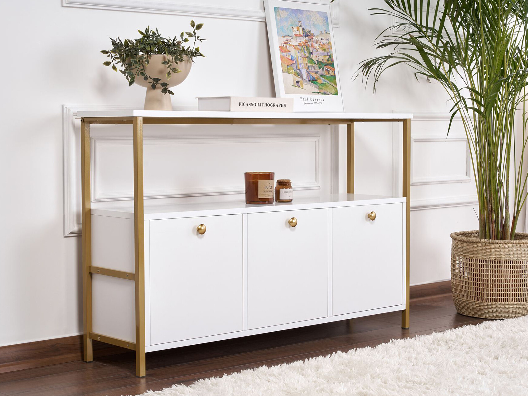 Bufet Novato 149 (Alb + Auriu)