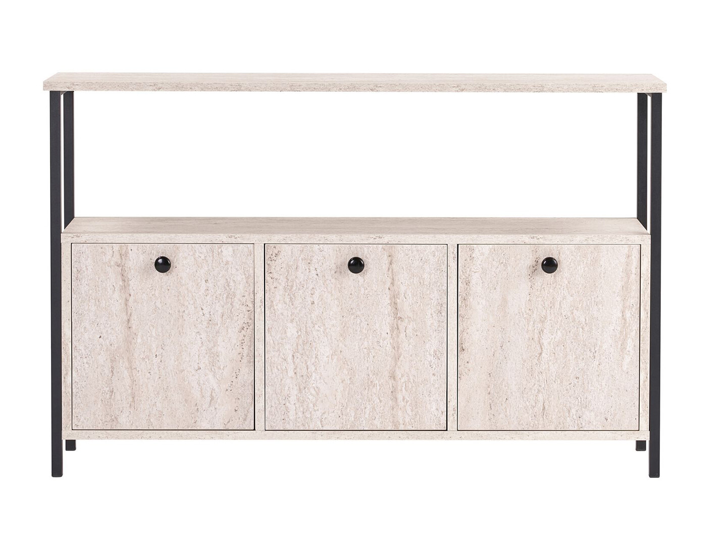 Bufet Novato 149 (Negru + Deschis Travertine)