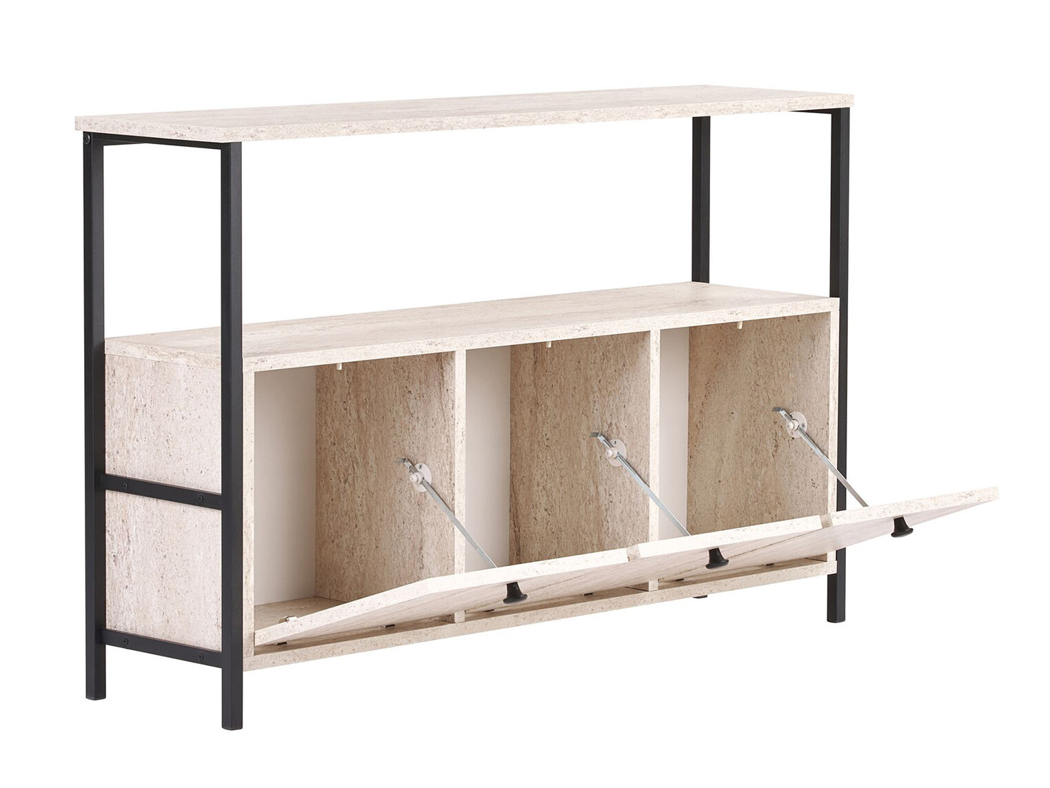 Bufet Novato 149 (Negru + Deschis Travertine)