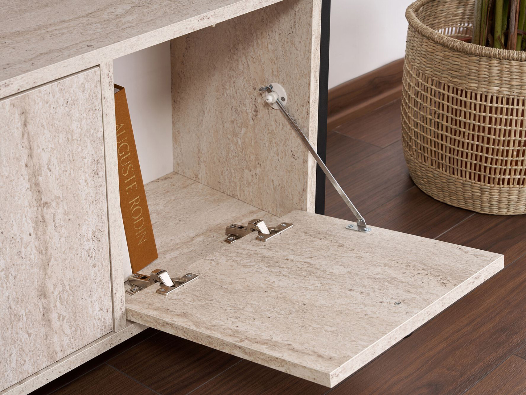 Bufet Novato 149 (Negru + Deschis Travertine)