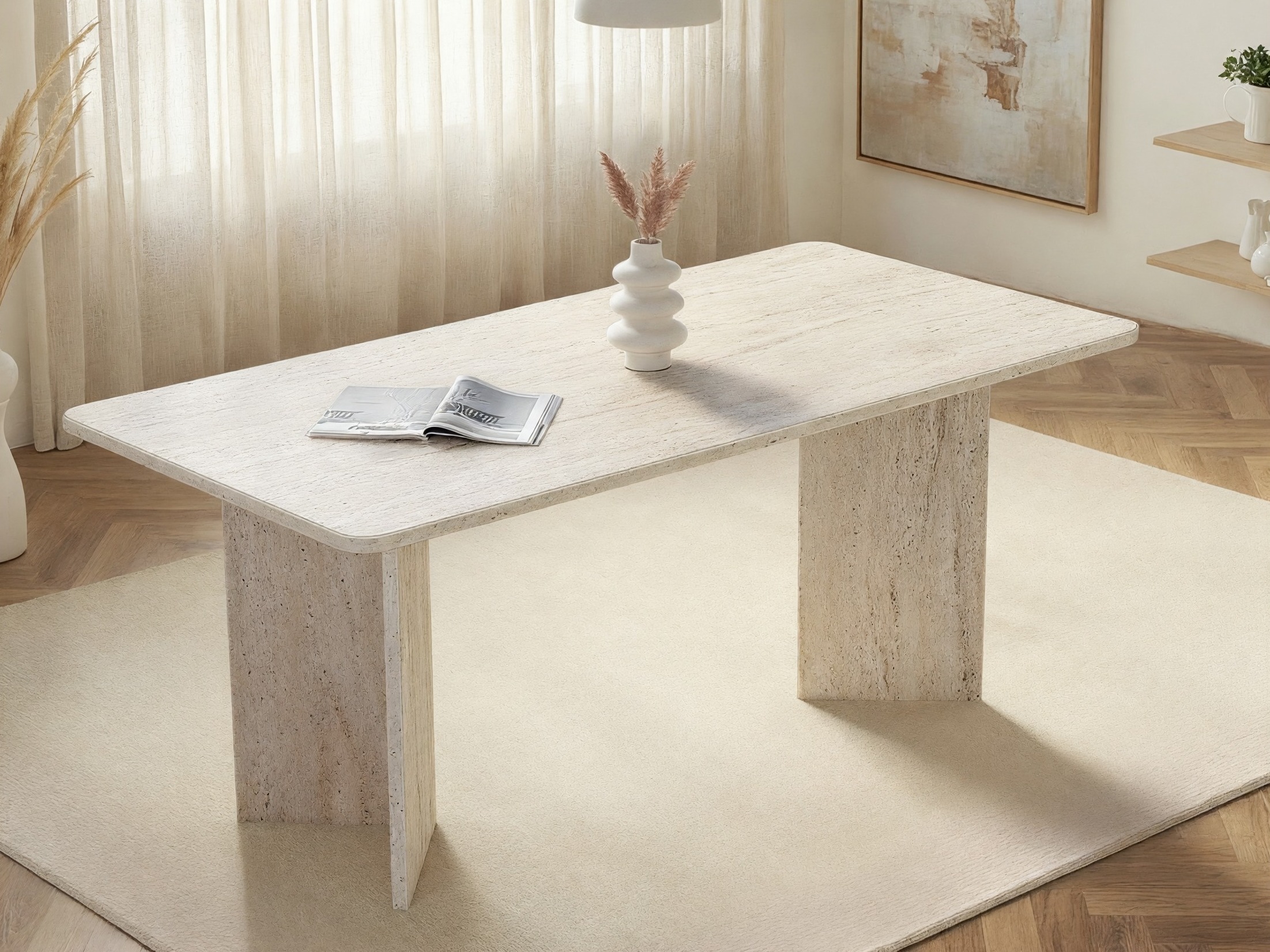 Masă Novato 150 (Deschis Travertine)