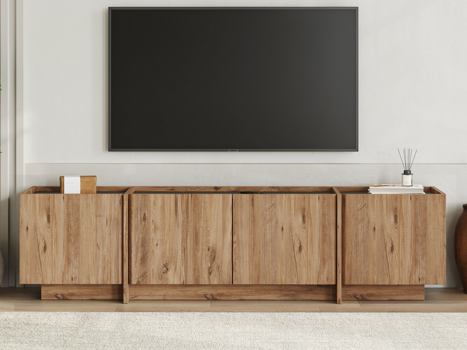 Comodă TV Novato 152 (Antracit + Pin)