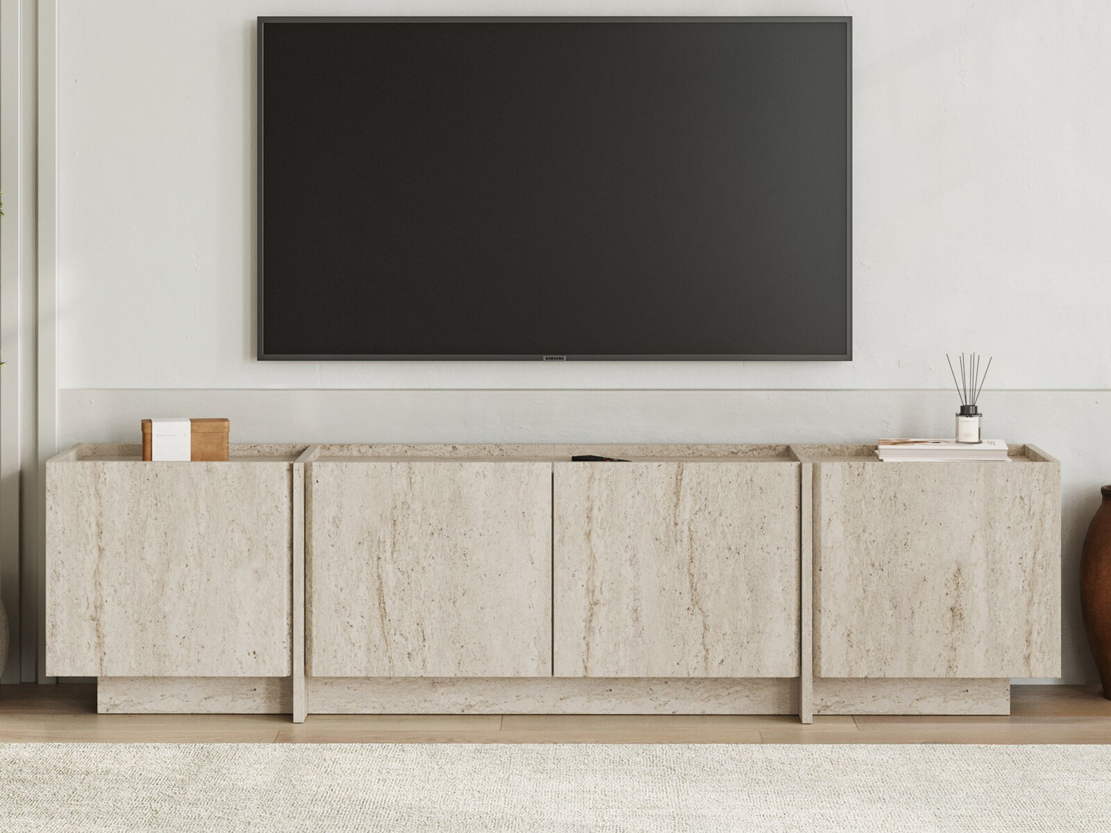 Comodă TV Novato 152 (Deschis Travertine)