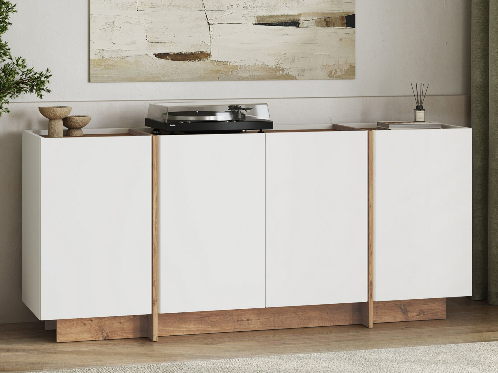 Bufet Novato 153 (Alb + Pin)