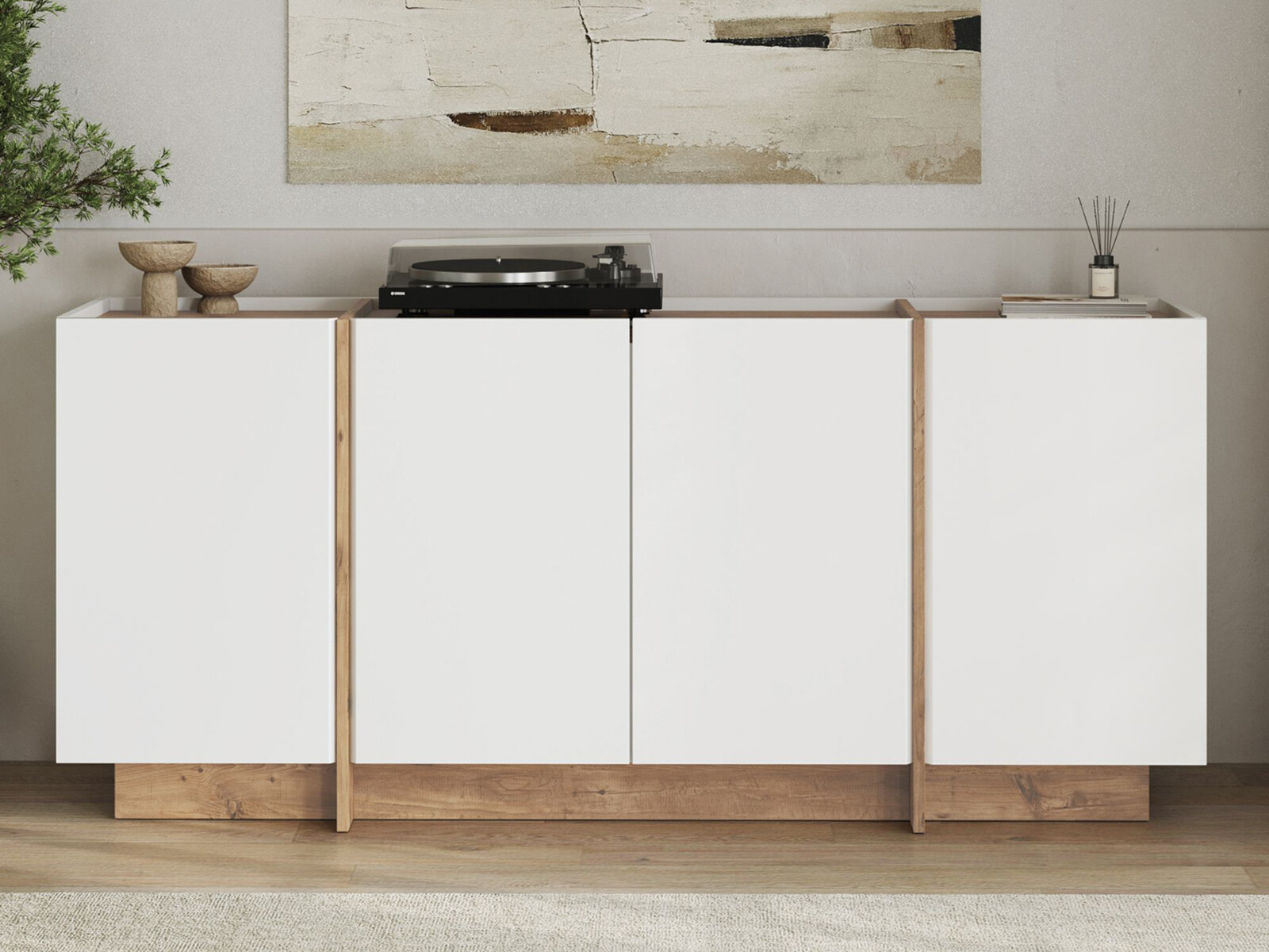 Bufet Novato 153 (Alb + Pin)
