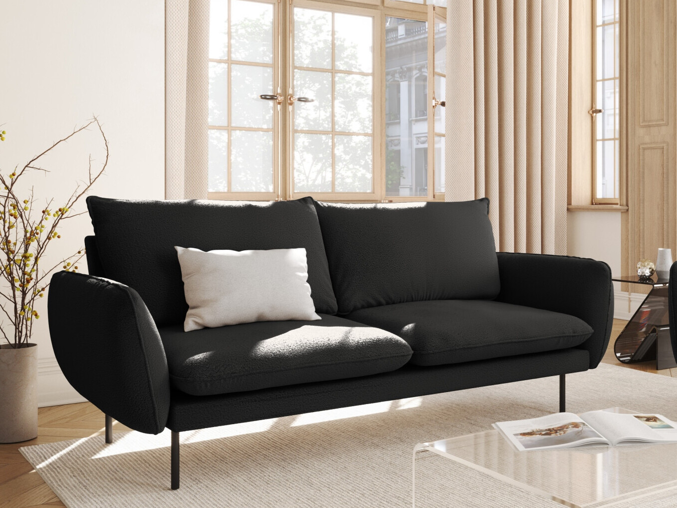 Canapea Ferlevi 128 (Ascot Black)
