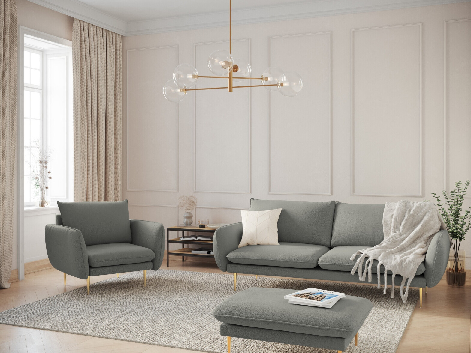 Canapea Ferlevi 128 (Ascot Taupe)