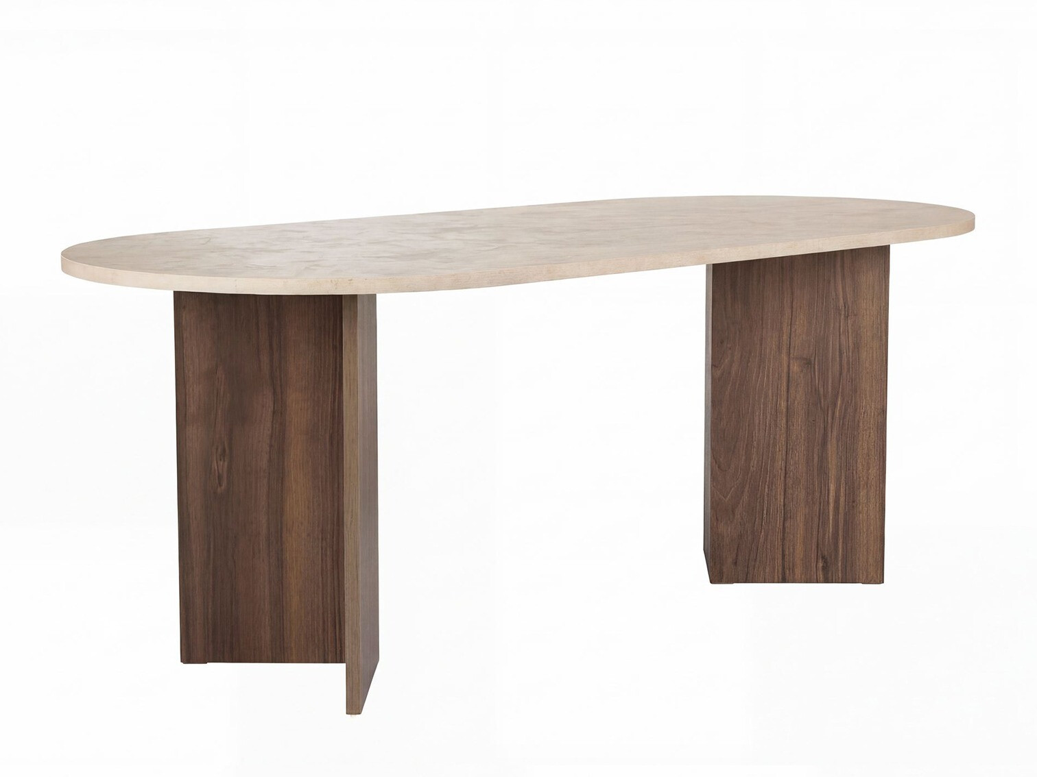Masă Novato 138 (Deschis Travertine + Nuc)