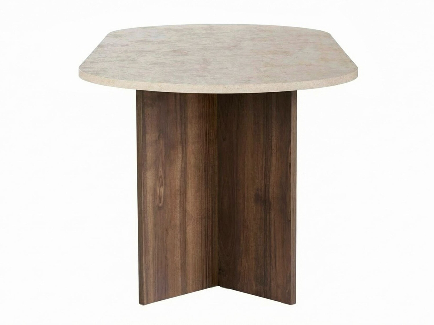 Masă Novato 138 (Deschis Travertine + Nuc)