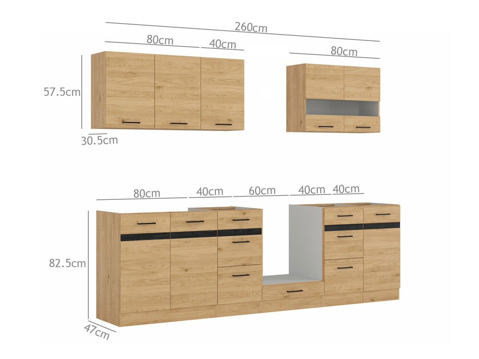 Set de bucătărie modular Berna 120