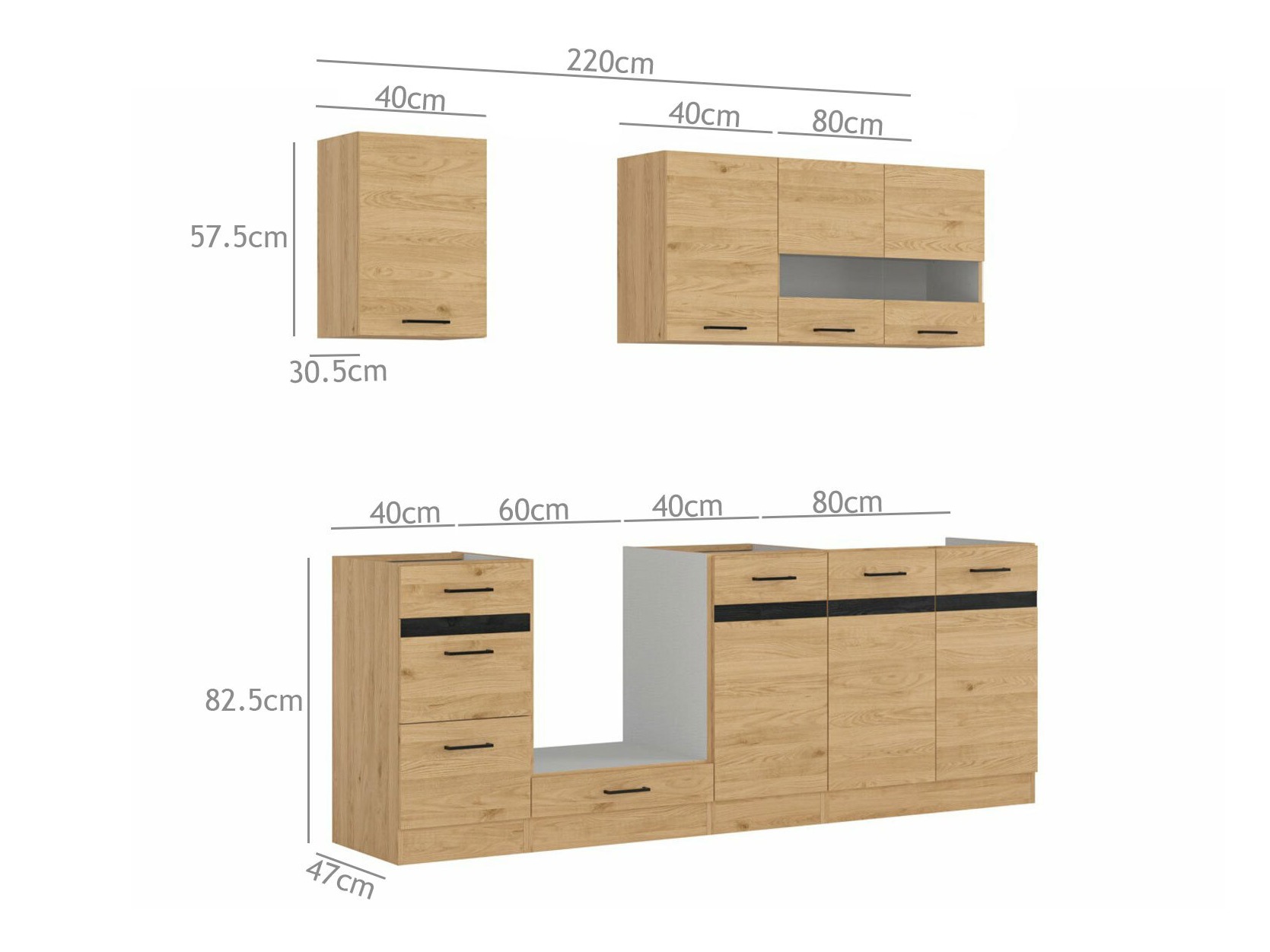 Set de bucătărie modular Berna 121