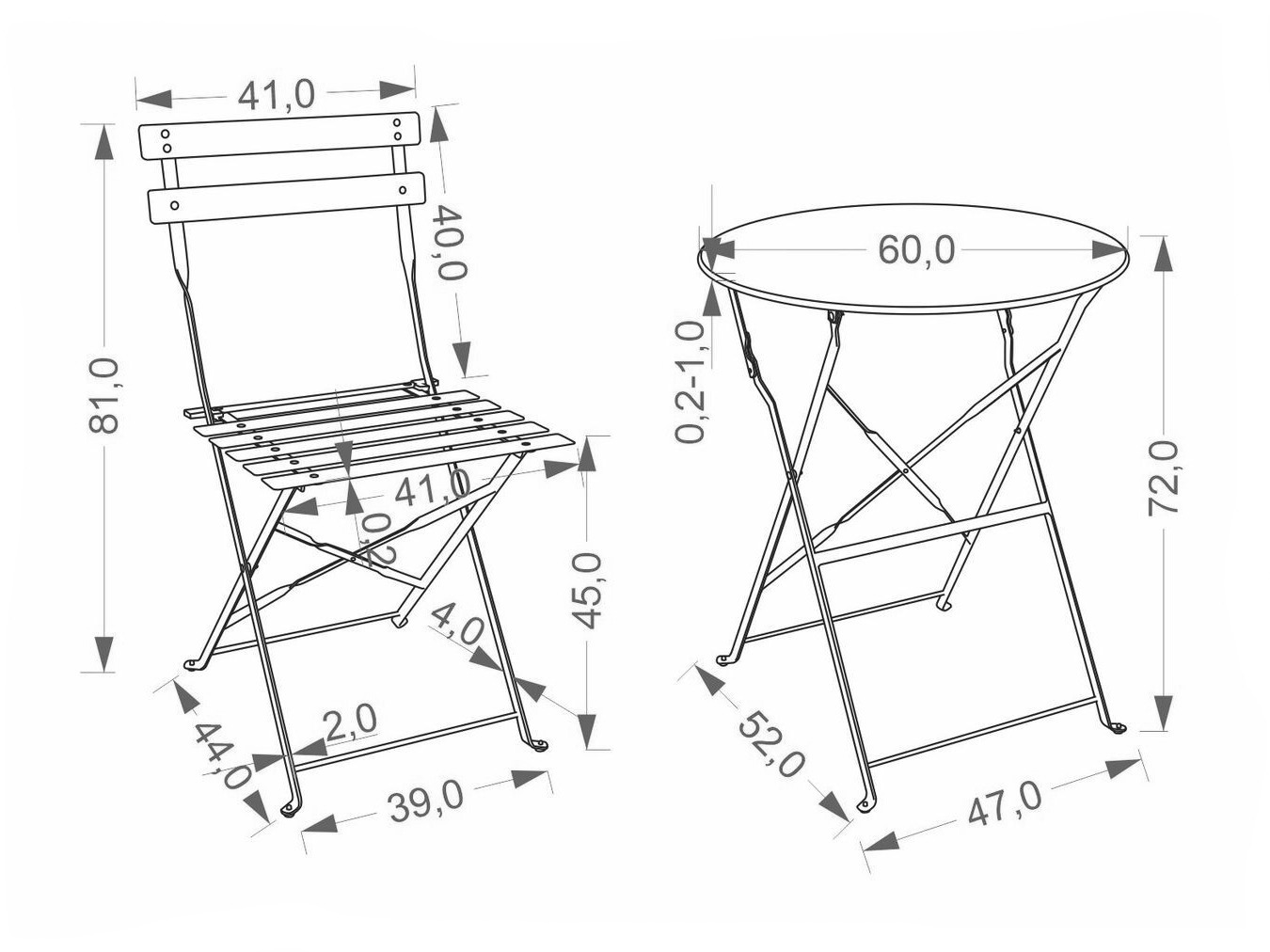 Set de balcon Houston 2129 (Cappuccino)