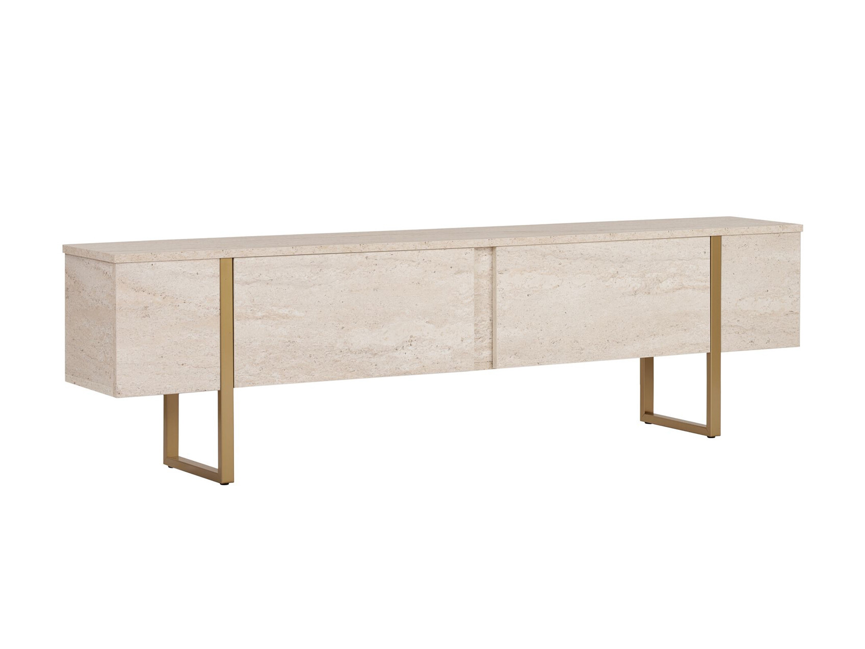 Comodă TV Novato 156 (Auriu + Deschis Travertine)