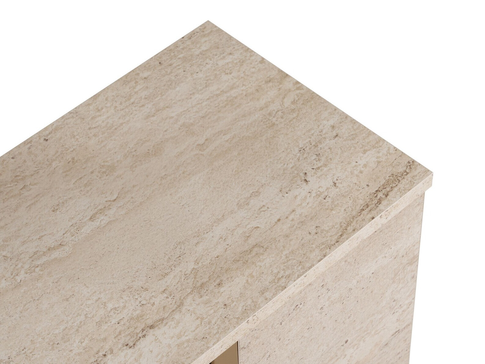 Comodă TV Novato 156 (Auriu + Deschis Travertine)