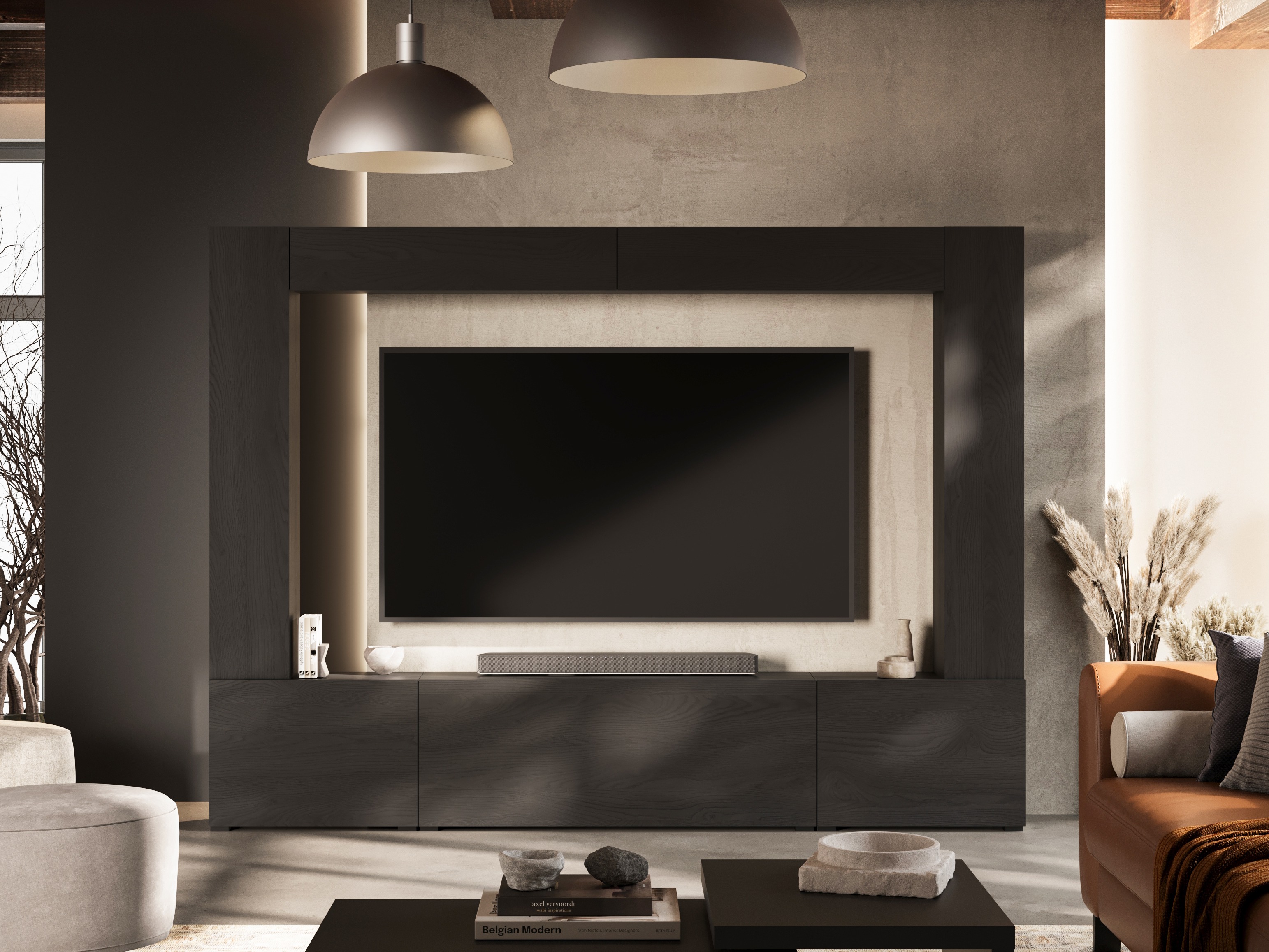 Set de living Austin 392 (Negru)